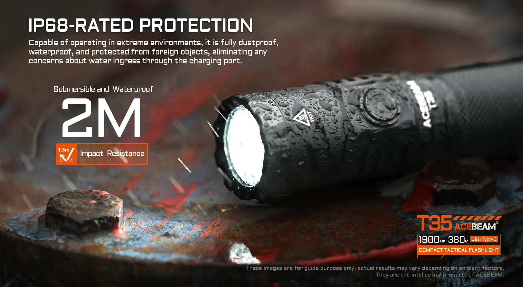 T35 CRTF 18650 Dual Switch Flashlight by Acebeam