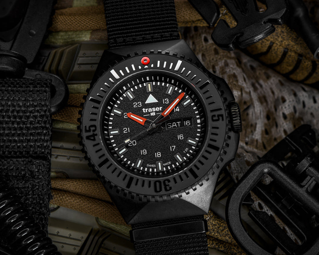 Tritium H3 Swiss P69 PVD Black Sapphire  - 48mm Dive Watch by MB-Microtec