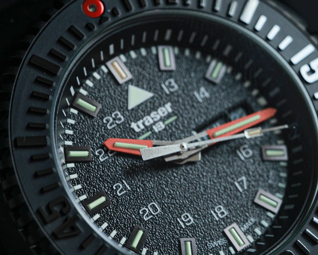 Tritium H3 Swiss P69 PVD Black Sapphire  - 48mm Dive Watch by MB-Microtec