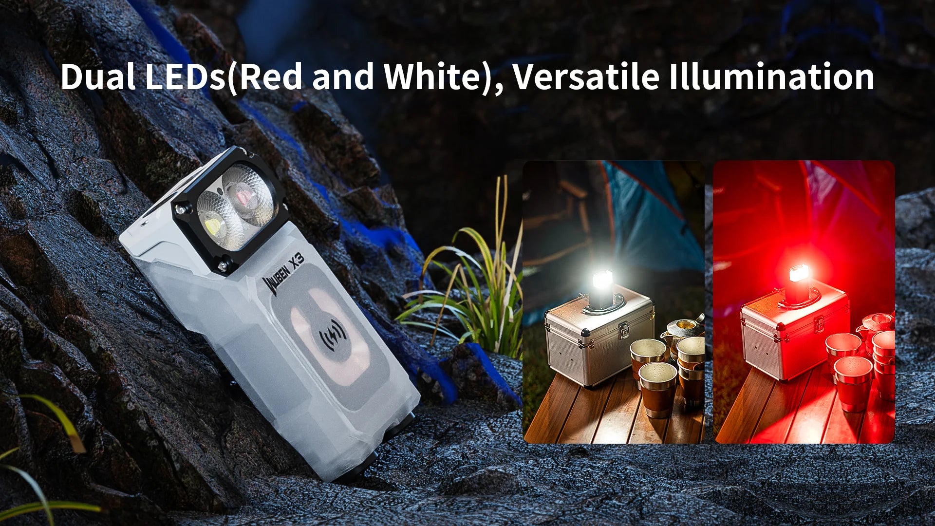 Wuben X3 - Beacon All-in-One Flashlight + Charging Dock ( 2 Color Options )