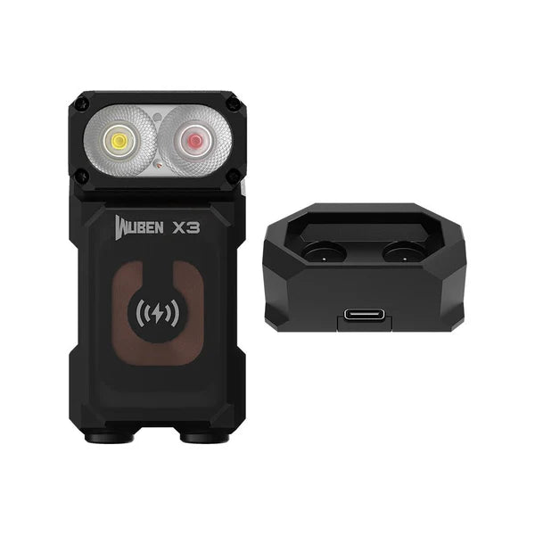 Wuben X3 - Beacon All-in-One Flashlight + Charging Dock ( 2 Color Options )