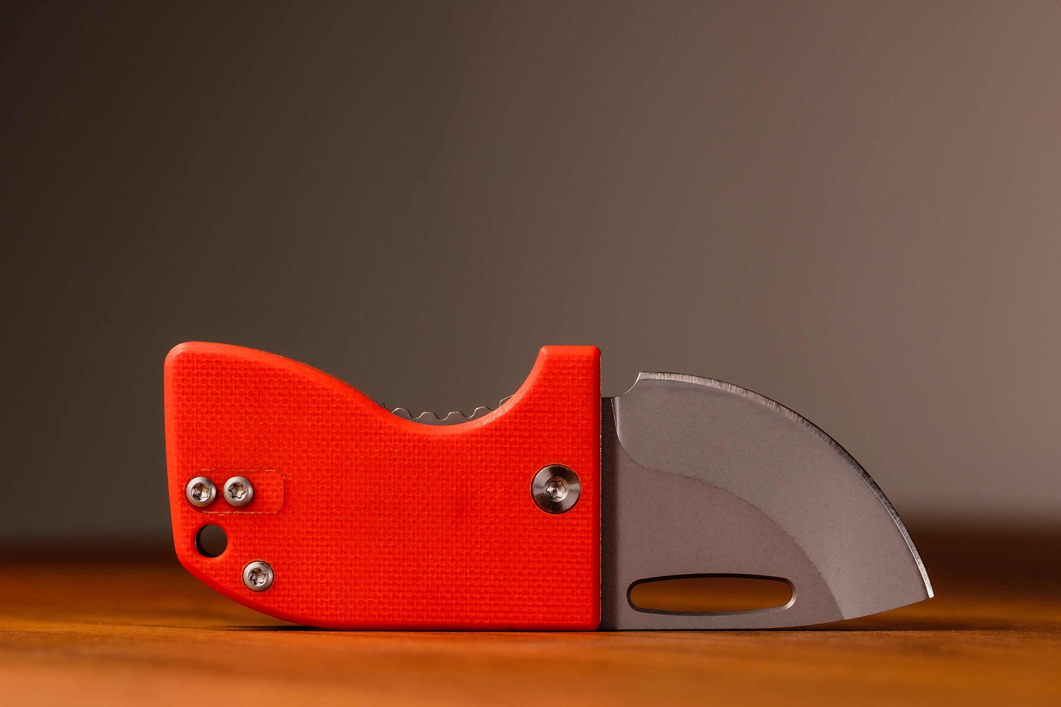 D2 Stub 2.0 Knife - Titanium Frame Lock & (( Orange G10 )) by Maratac®
