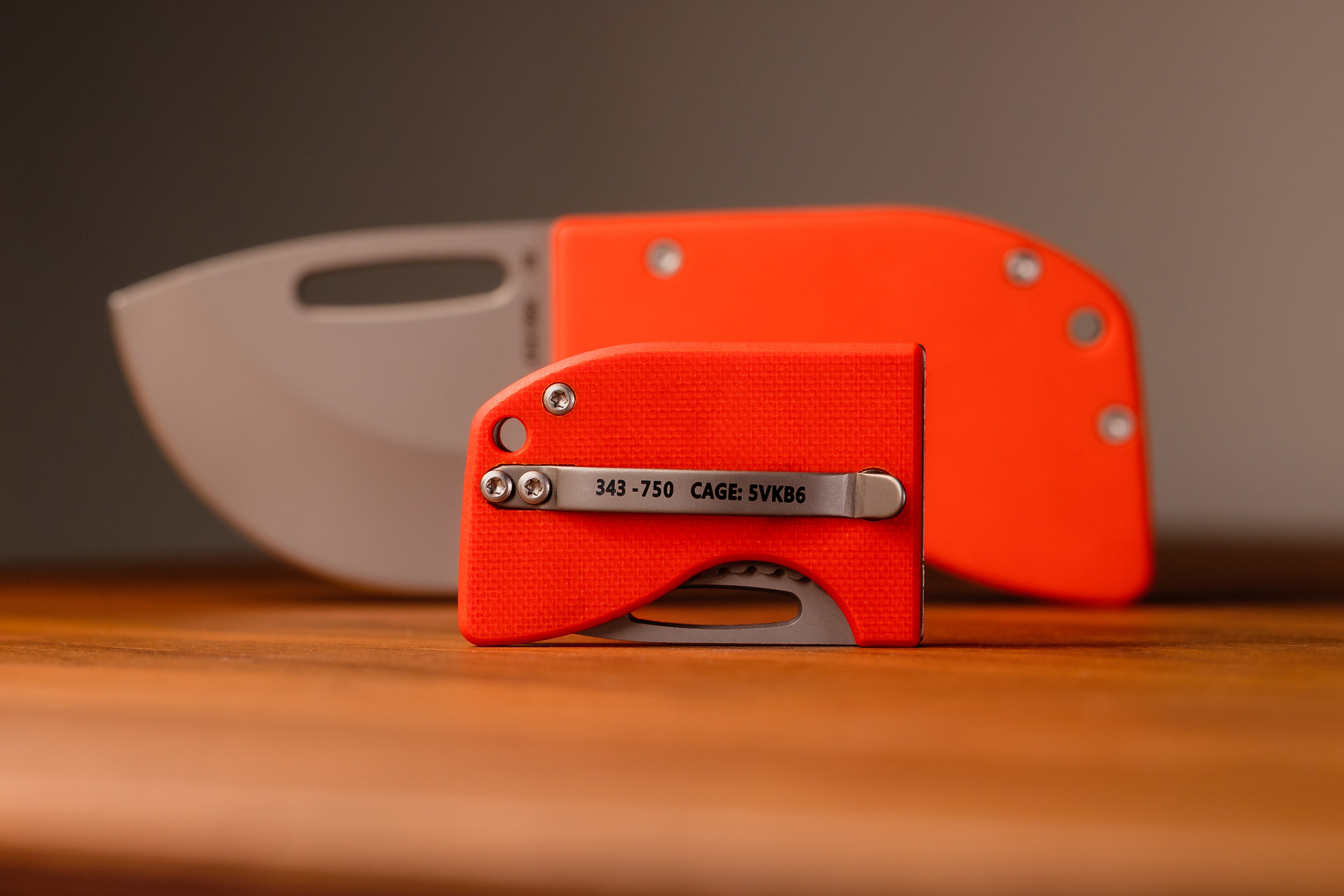 D2 Stub 2.0 Knife - Titanium Frame Lock & (( Orange G10 )) by Maratac®