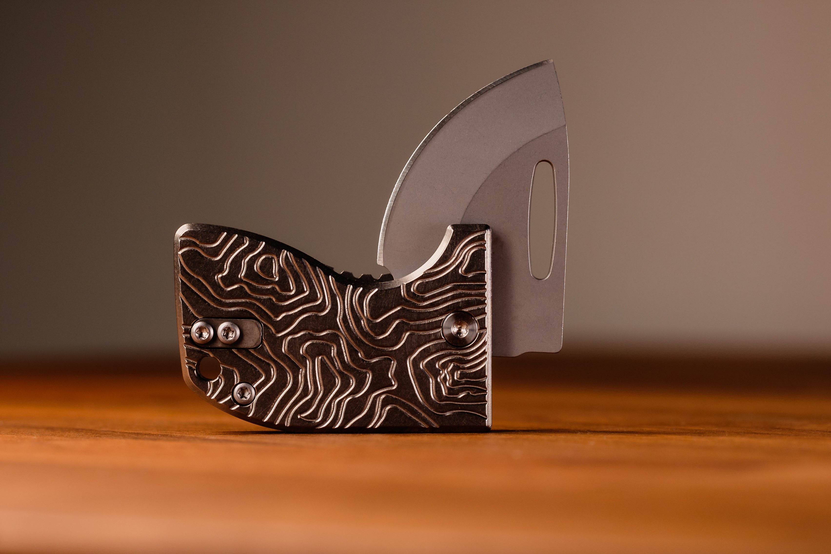 D2 Stub 2.0 Knife - Titanium Frame Lock & (( Canvas Micarta )) by Maratac®