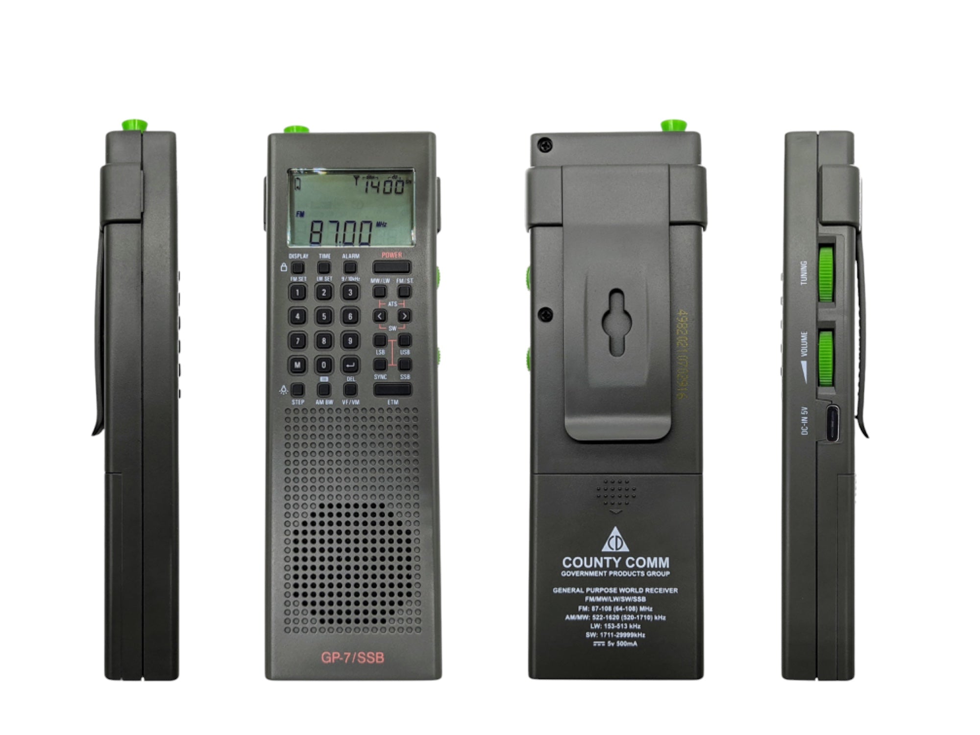 CountyComm GP-7 SSB General Purpose Radio - Organic Gray - Gen 5