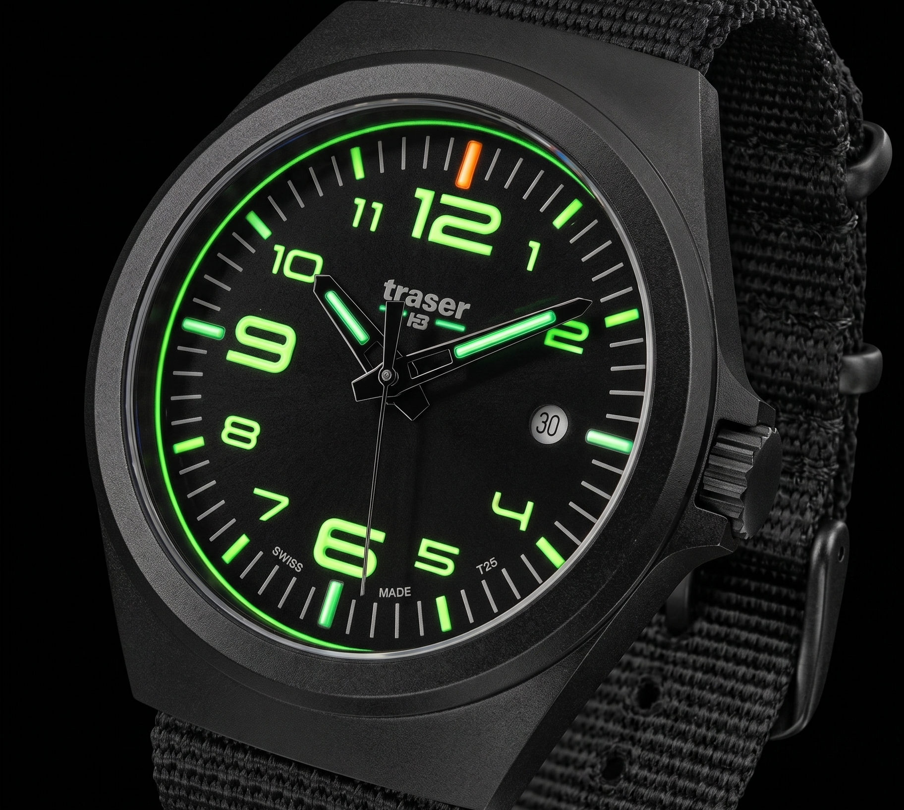 Traser ( Black  PVD ) P59 Essential M Watch w/Trigalight Tritium + SuperLuminova ( New )