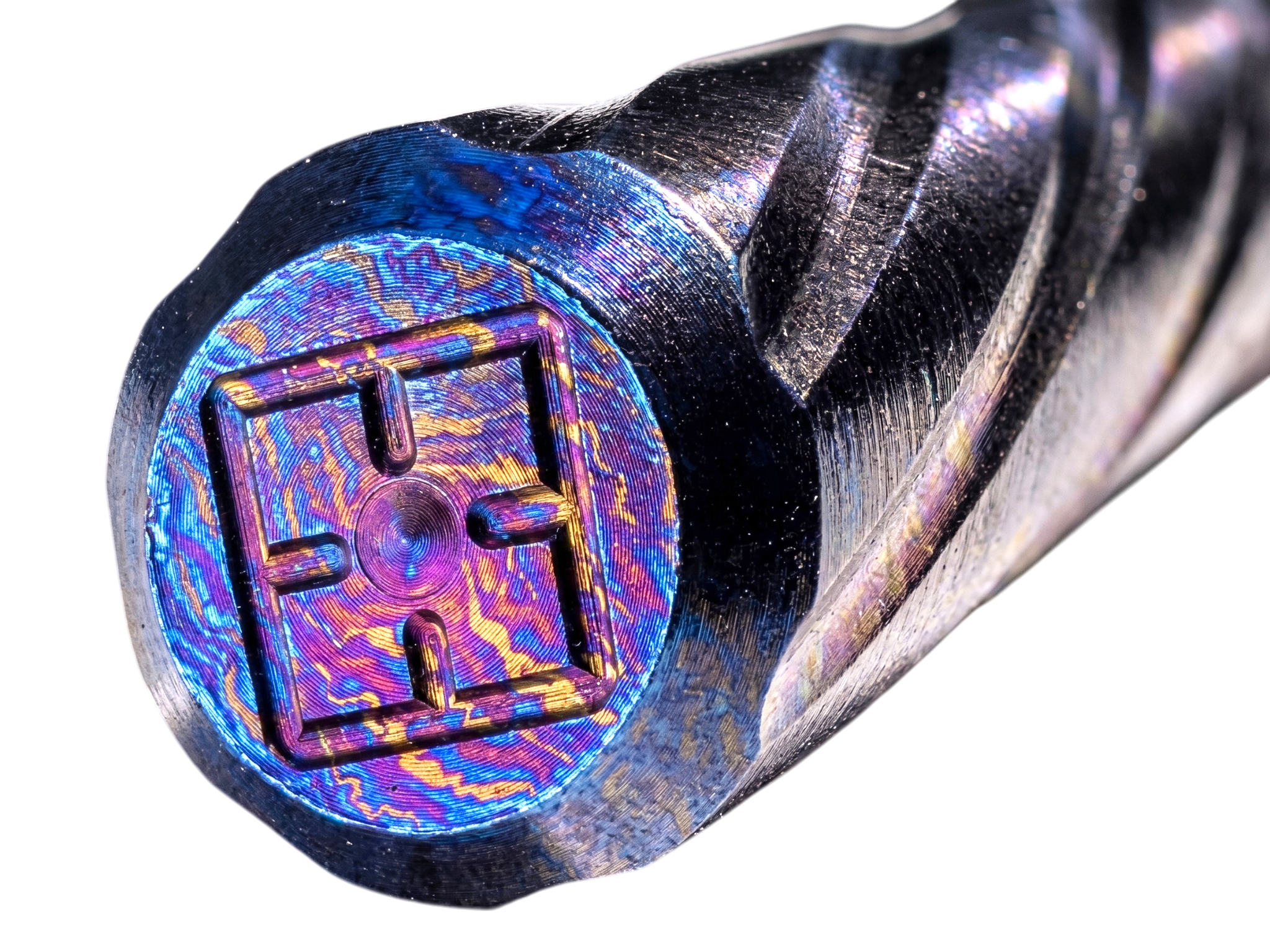 Timascus Bolt Action Pen - MaxMadCo Design - Spiral - Plasma Finish - ( Limited Batch 2 NEW )