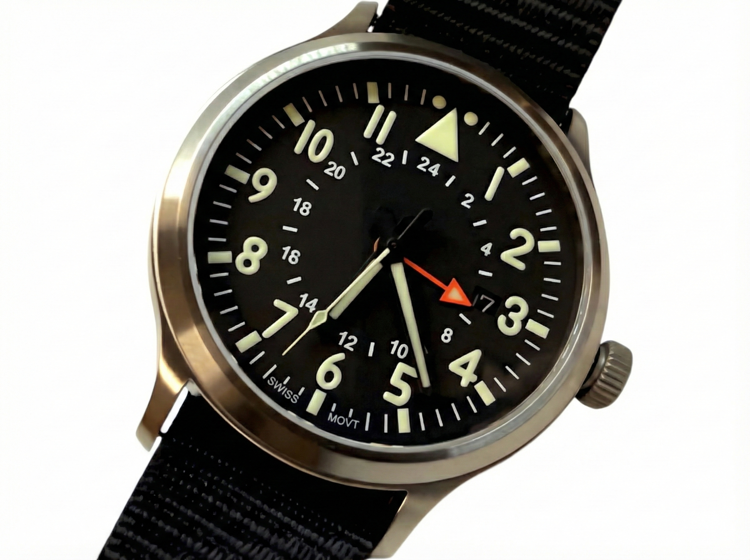 44mm Large Titanium GMT Watch by Maratac® + Date Window - Gen 2