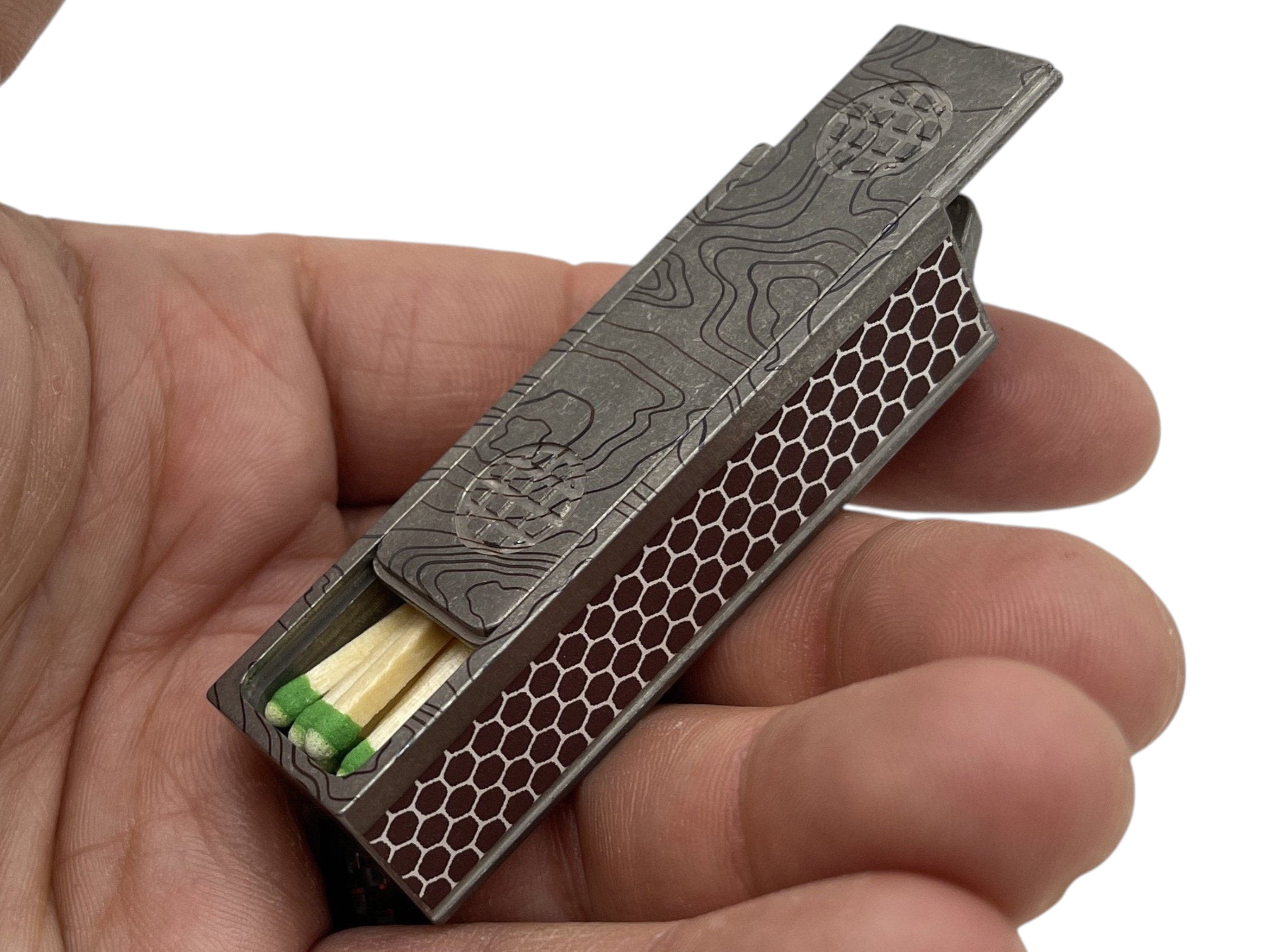 Titanium Match Slide Box With Loop by Maratac®