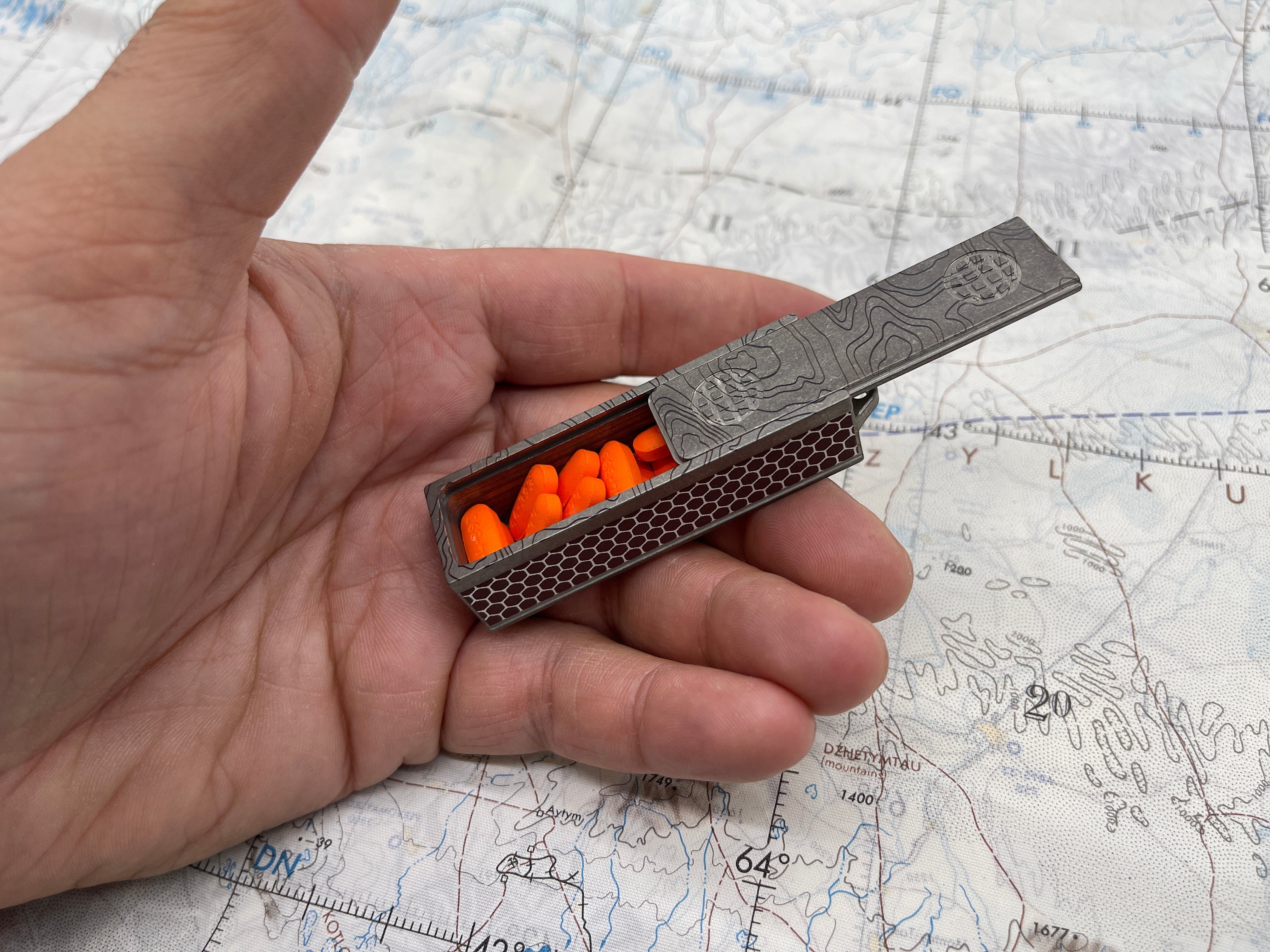 Titanium Match Slide Box With Loop by Maratac®