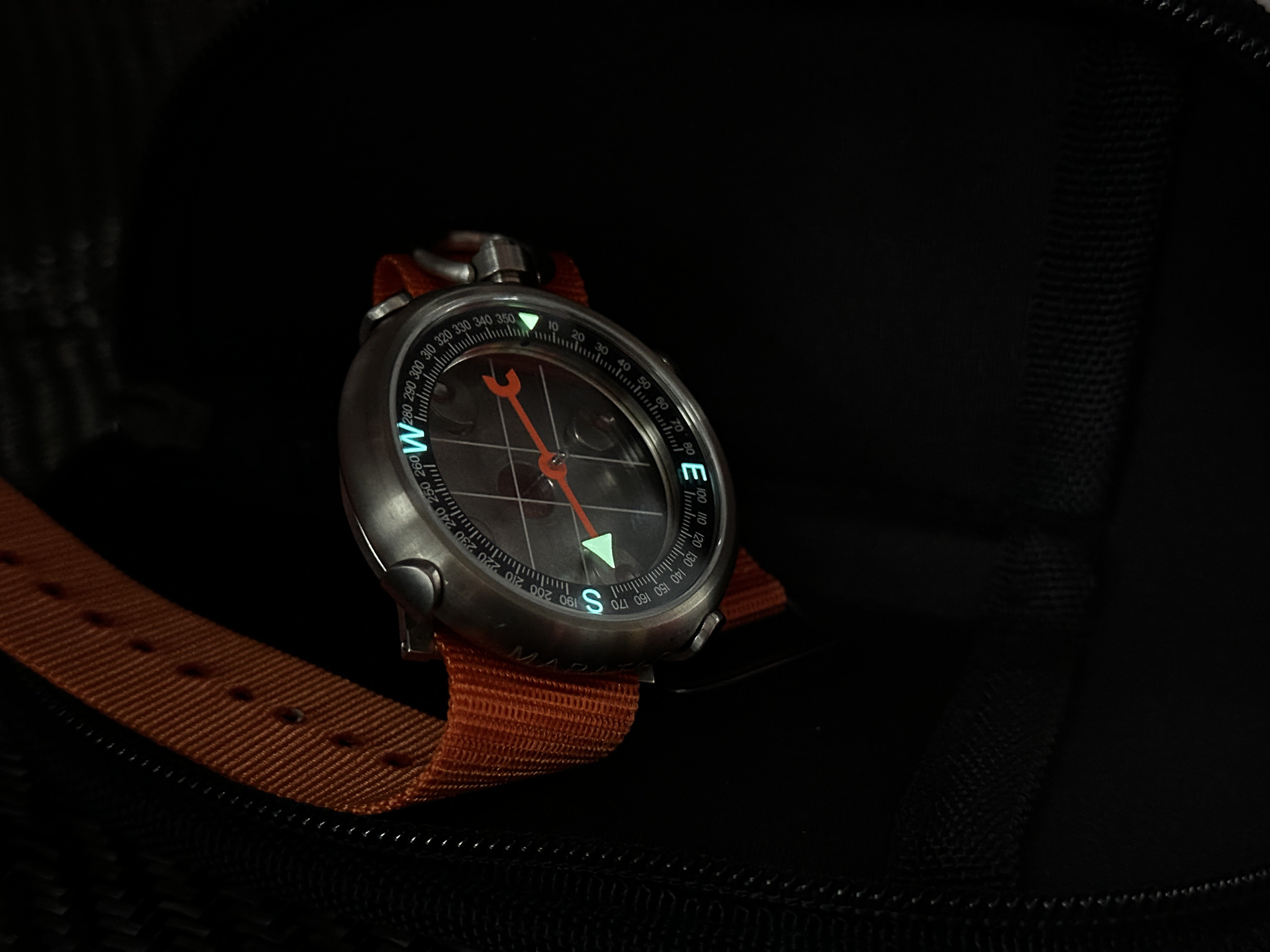 45mm Titanium Heirloom Compass + Wrist Carry Kit by Maratac®