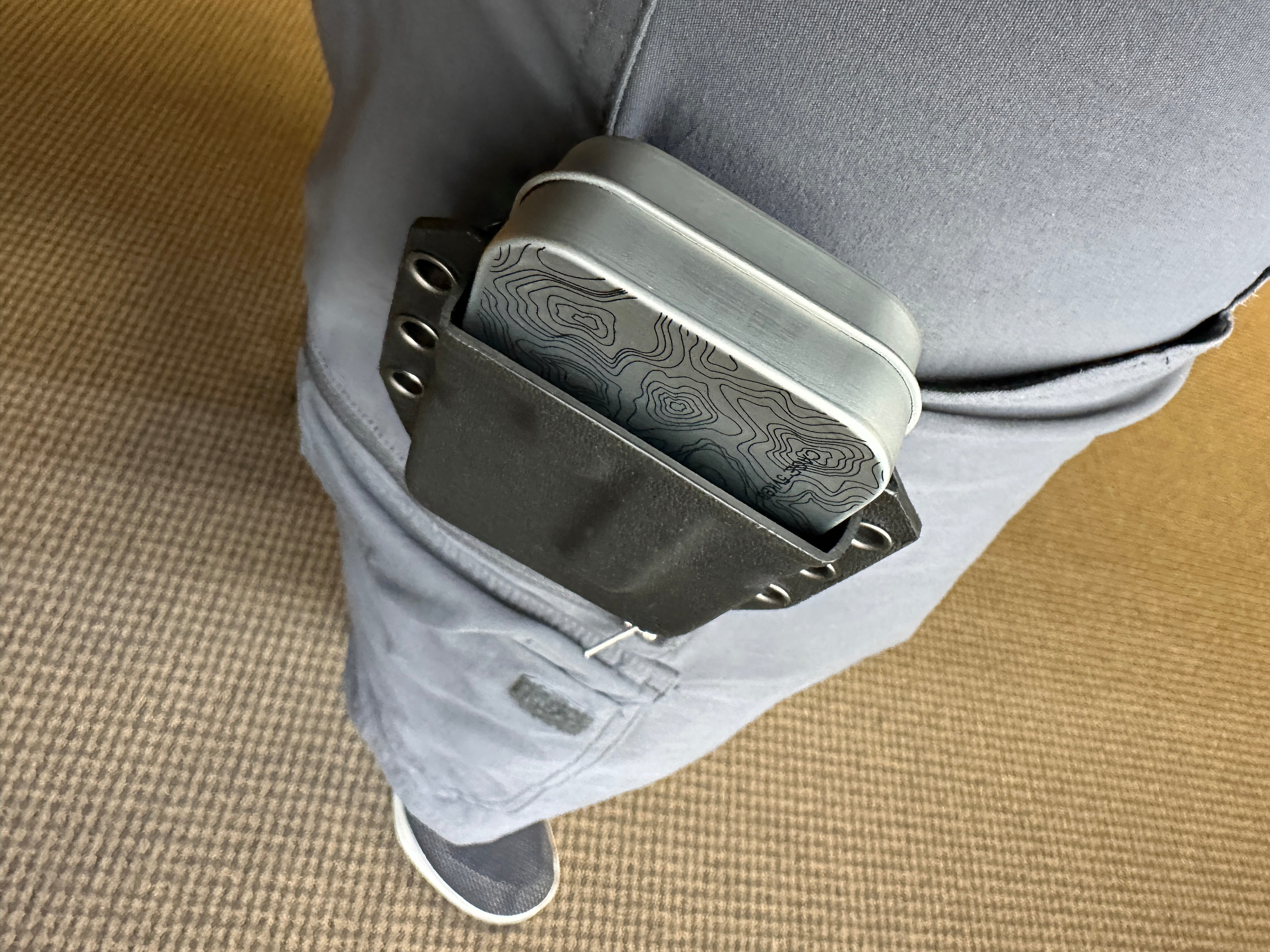 BIG - Kydex Belt Holster for Large Industrial Strength Tin