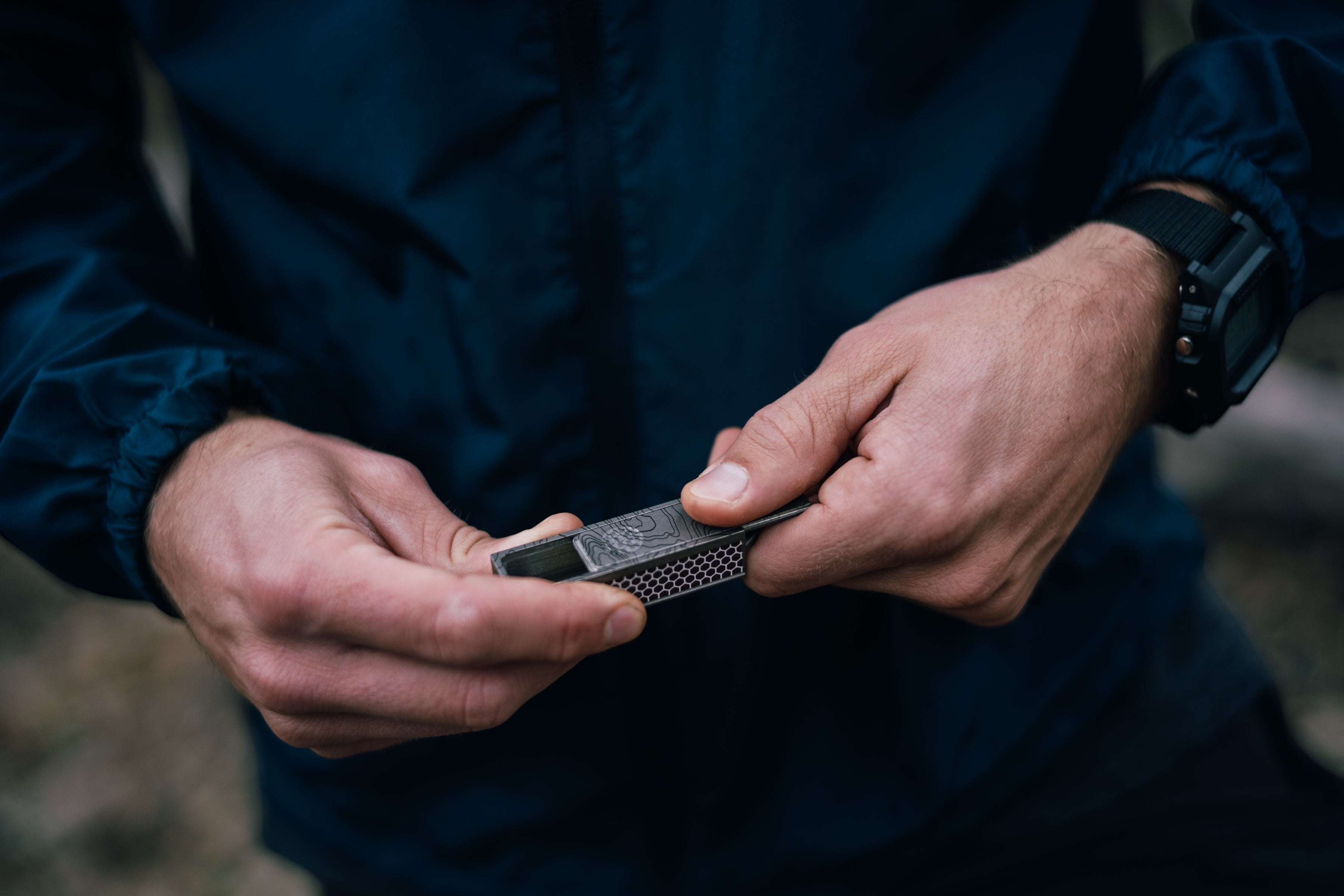 Titanium Match Slide Box With Loop by Maratac®
