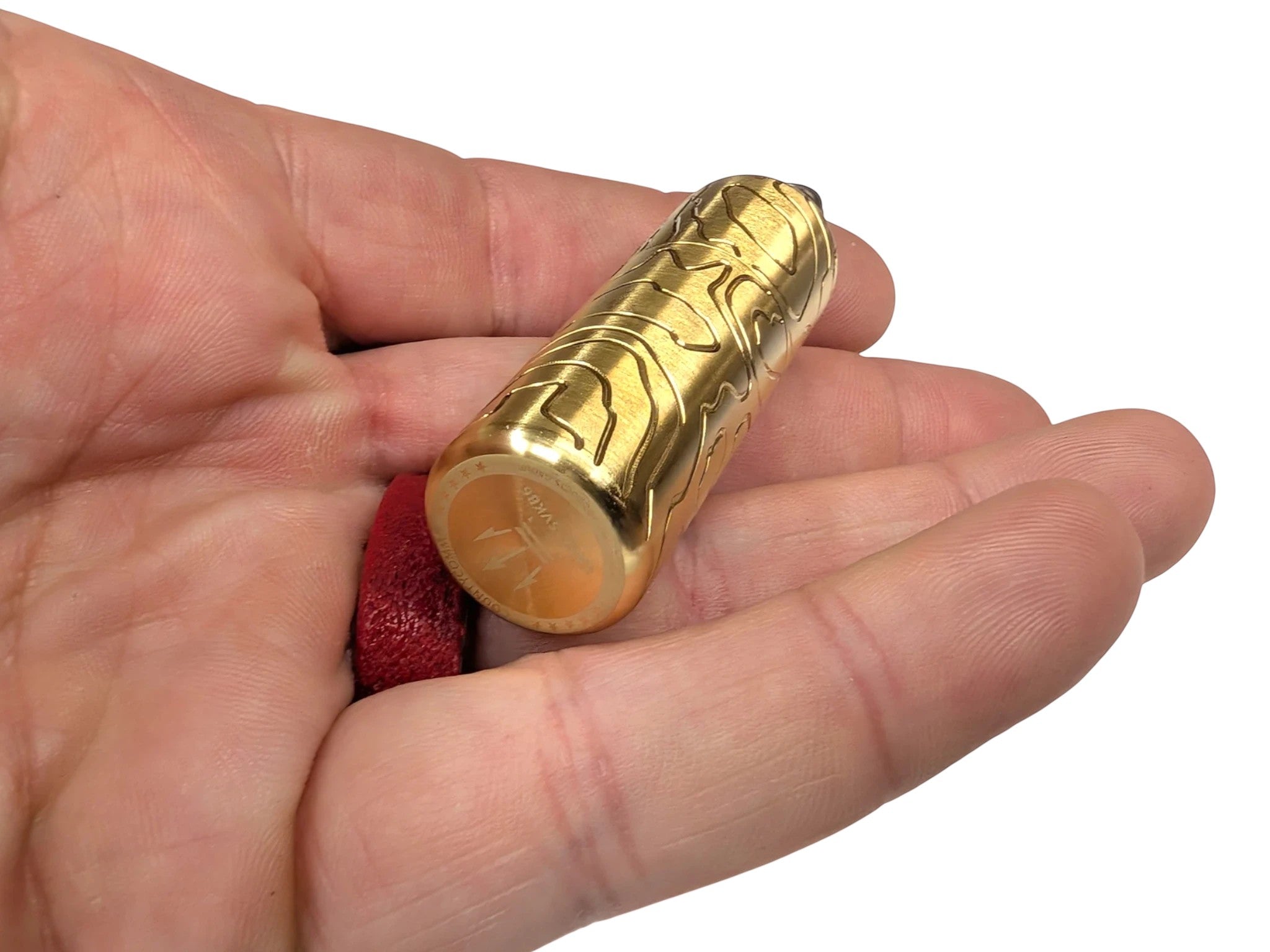 CountyComm Brass XL Peanut Lighter with TOPO engraving. Includes spare parts kit.