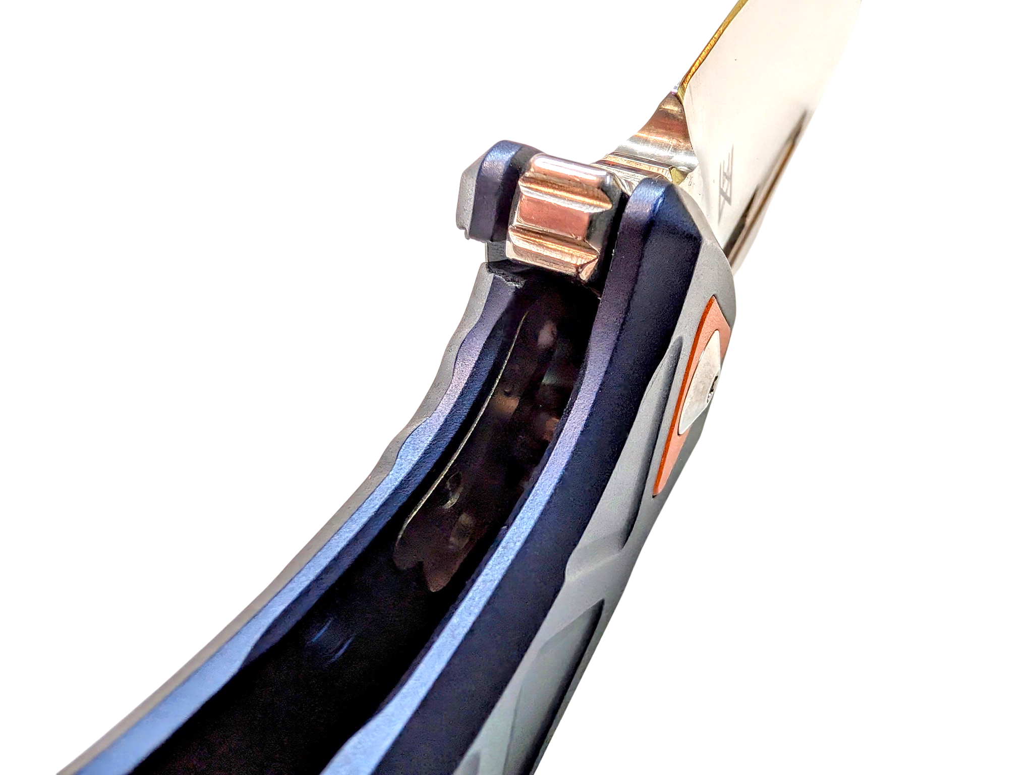 Fox Chronos THICK BOY - Satin N690Co - Made In Italy - Limited Edition ( Blue / Orange )
