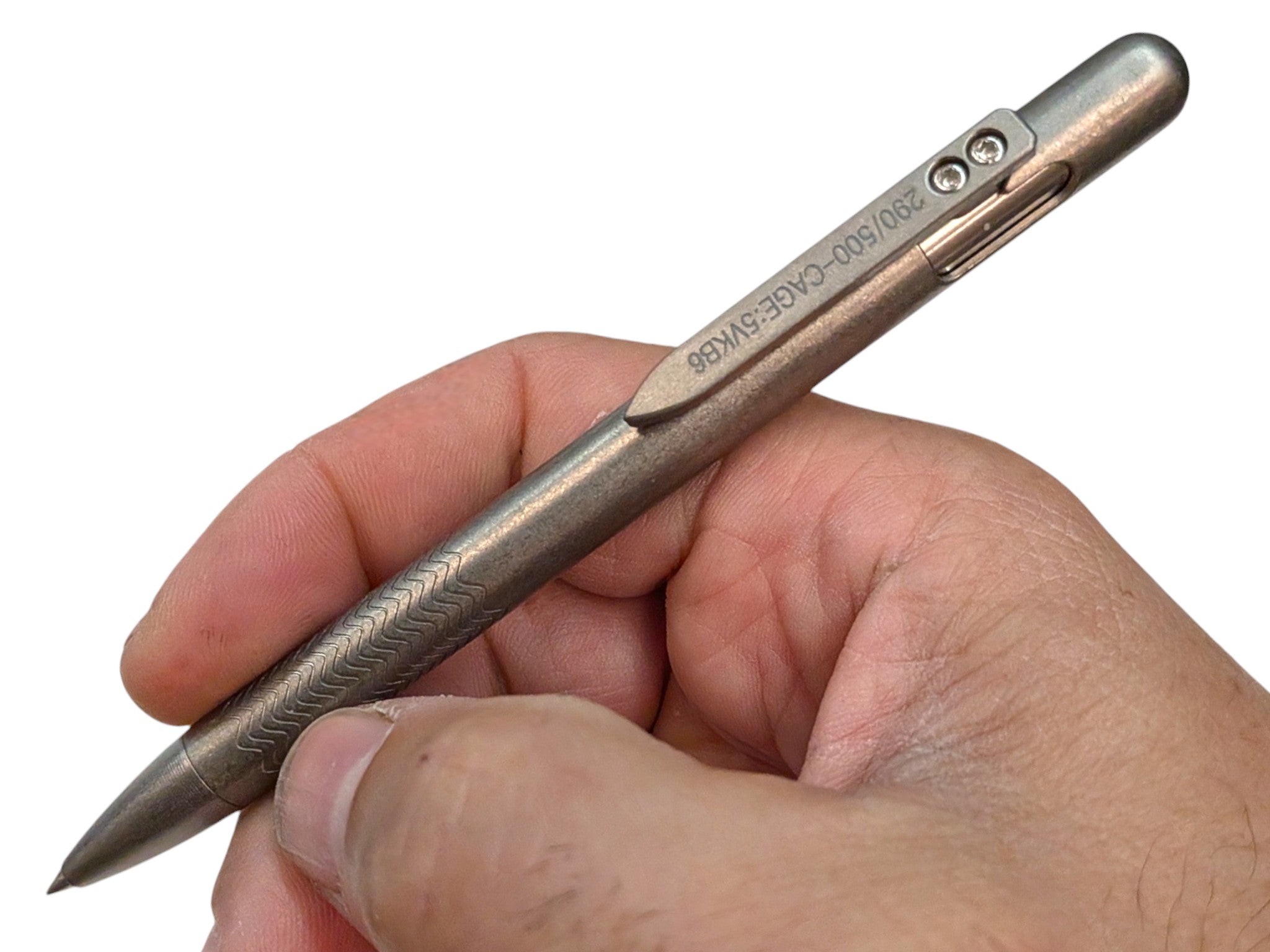 Mono Block Titanium Clip + 2 Screws Only For ( Flight Suit Pen ) ( Spare Part )