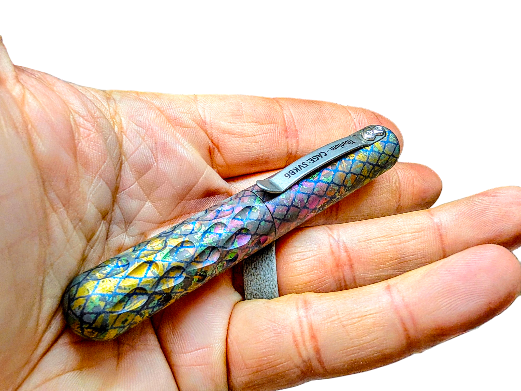 Signator Junior - Titanium Permanent Marker / Vault by Maratac® Chaotic Aurora Pattern ( New )