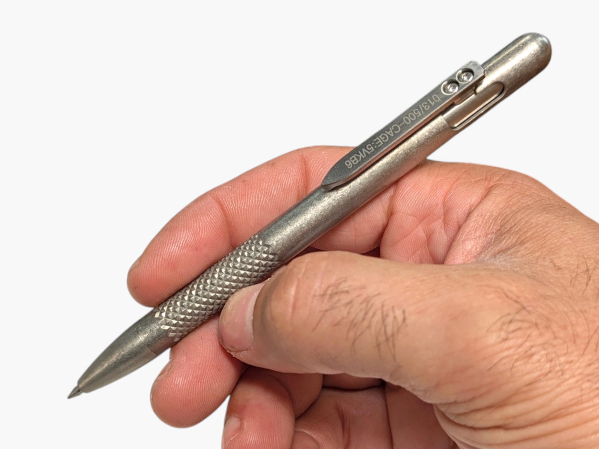 Bolt Action Titanium Flight Suit Pen by Maratac® - Gen 4 - Diamond Max Grip ( Coming Soon! )