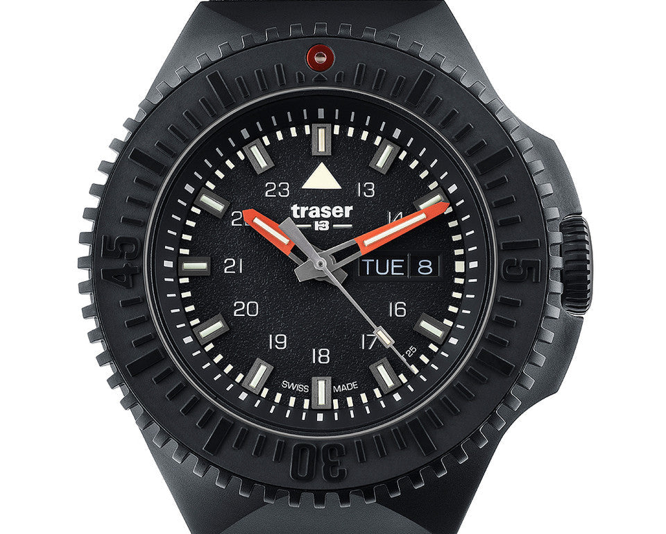 Tritium H3 Swiss P69 PVD Black Sapphire  - 48mm Dive Watch by MB-Microtec