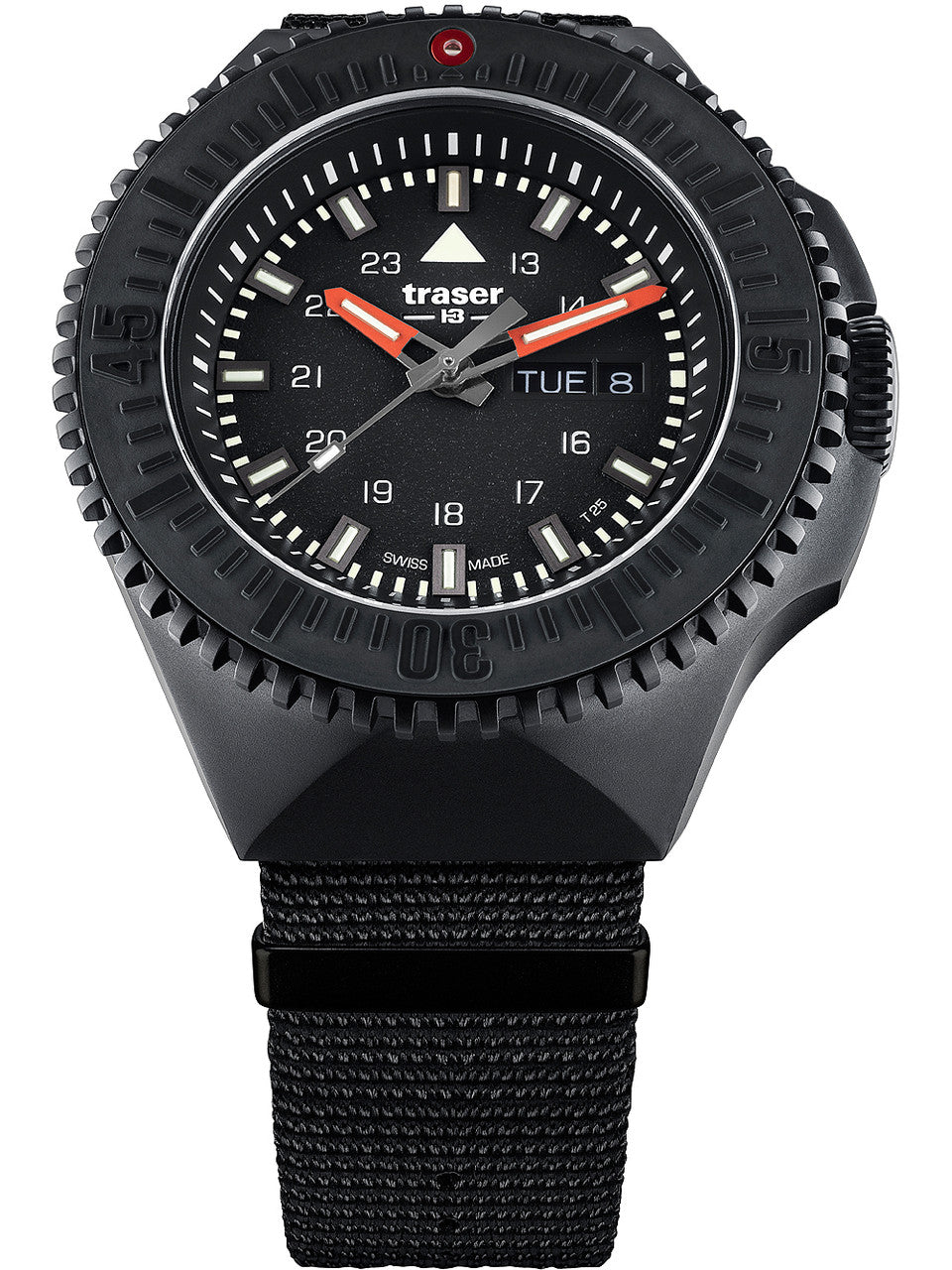 Tritium H3 Swiss P69 PVD Black Sapphire  - 48mm Dive Watch by MB-Microtec
