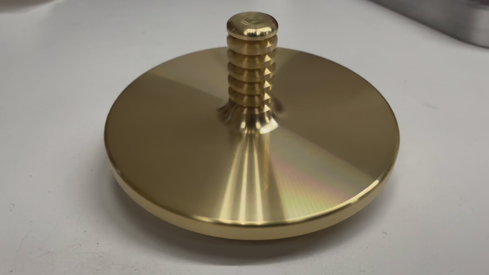 MEGA Tip Top - Tungsten / Brass - Spinning Top + Delrin Stand by Maratac®