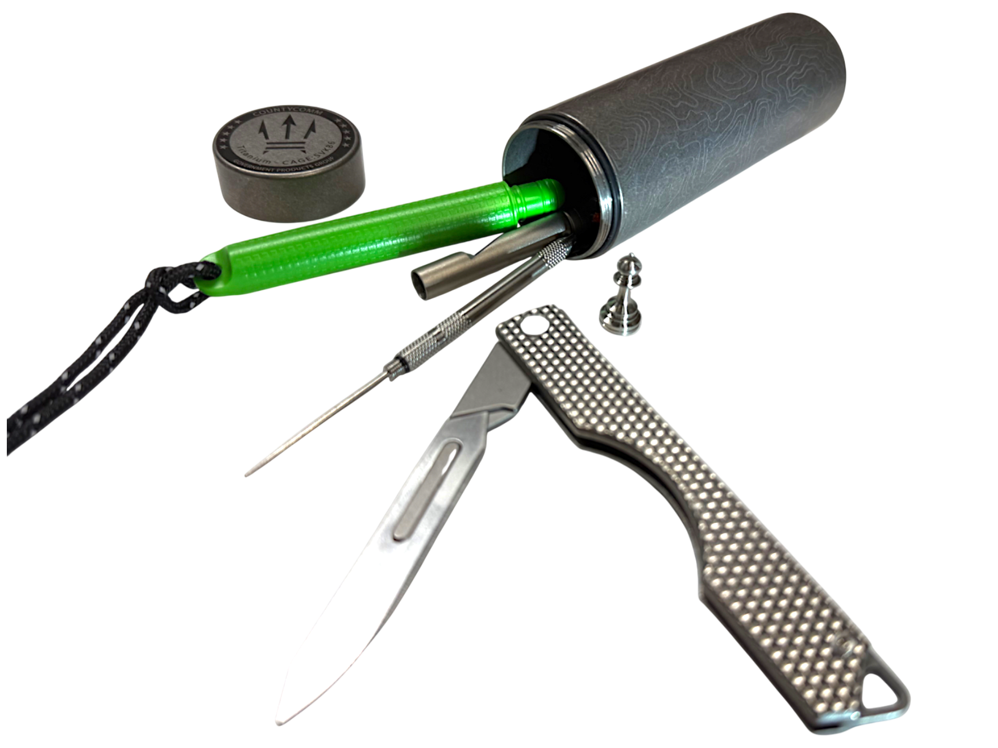 Oversized Pocket Glovebox - Titanium Topo EDC Capsule by Maratac® - Coming Soon!