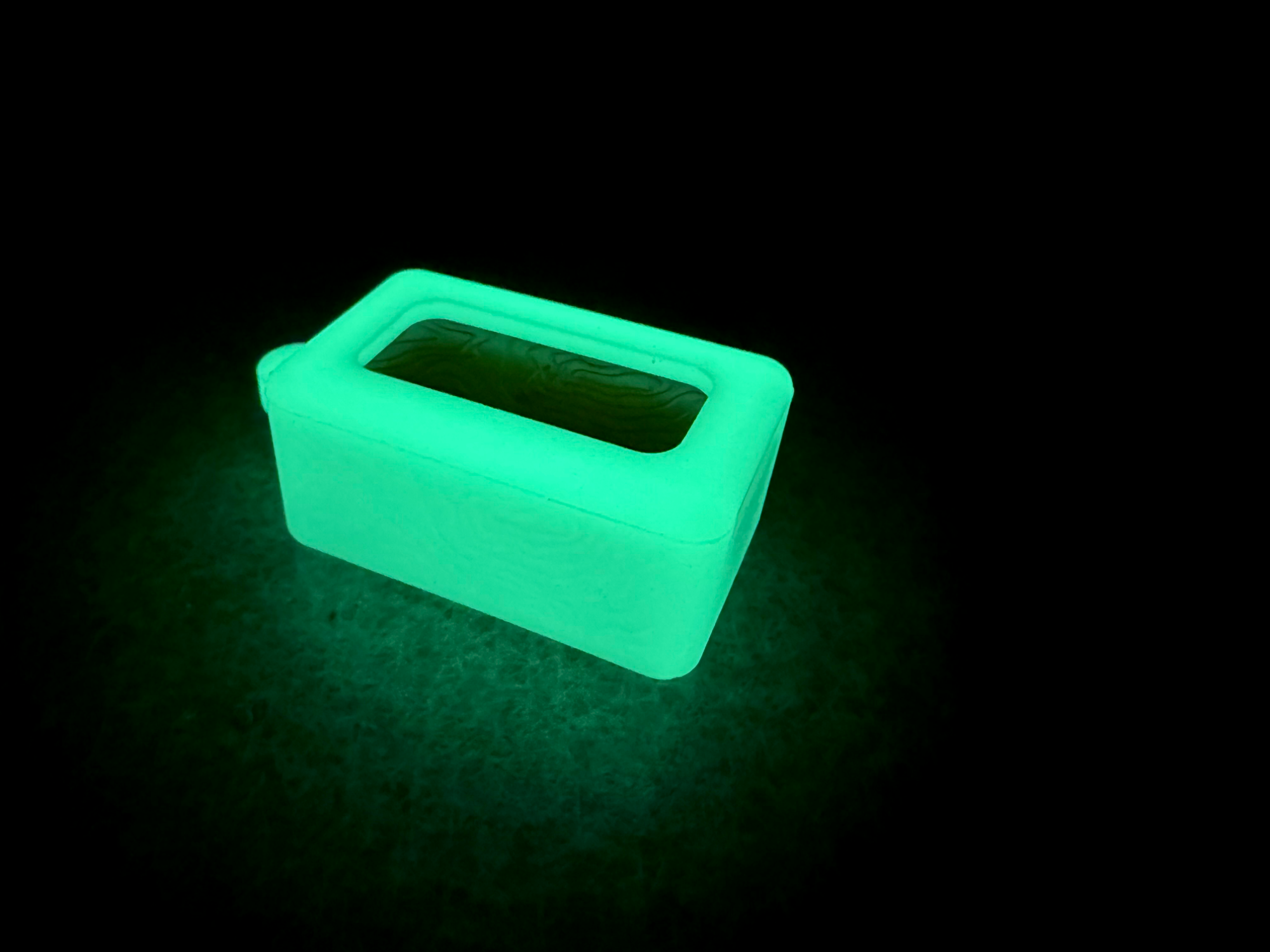 Tiny Ultem Pocket Box - Topo + Glow Silicone Holder - Gen 3