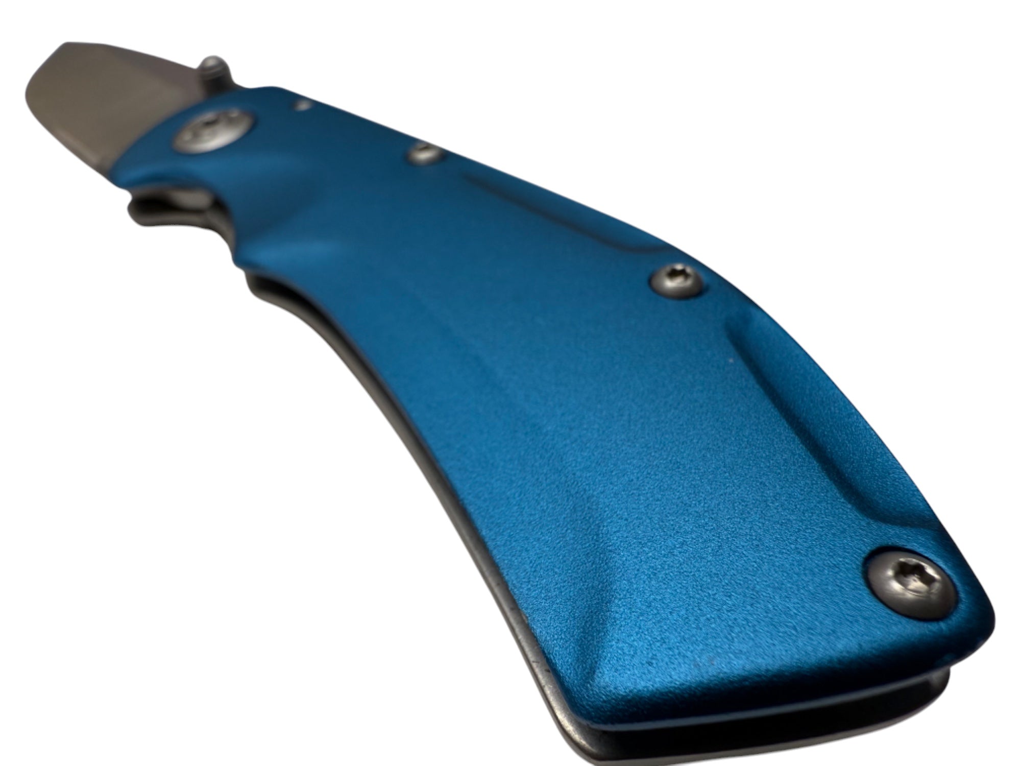 2.55" - Fox Edge Pop Smoke Frame Lock Knife Blue Aluminum - Cobalt Blue