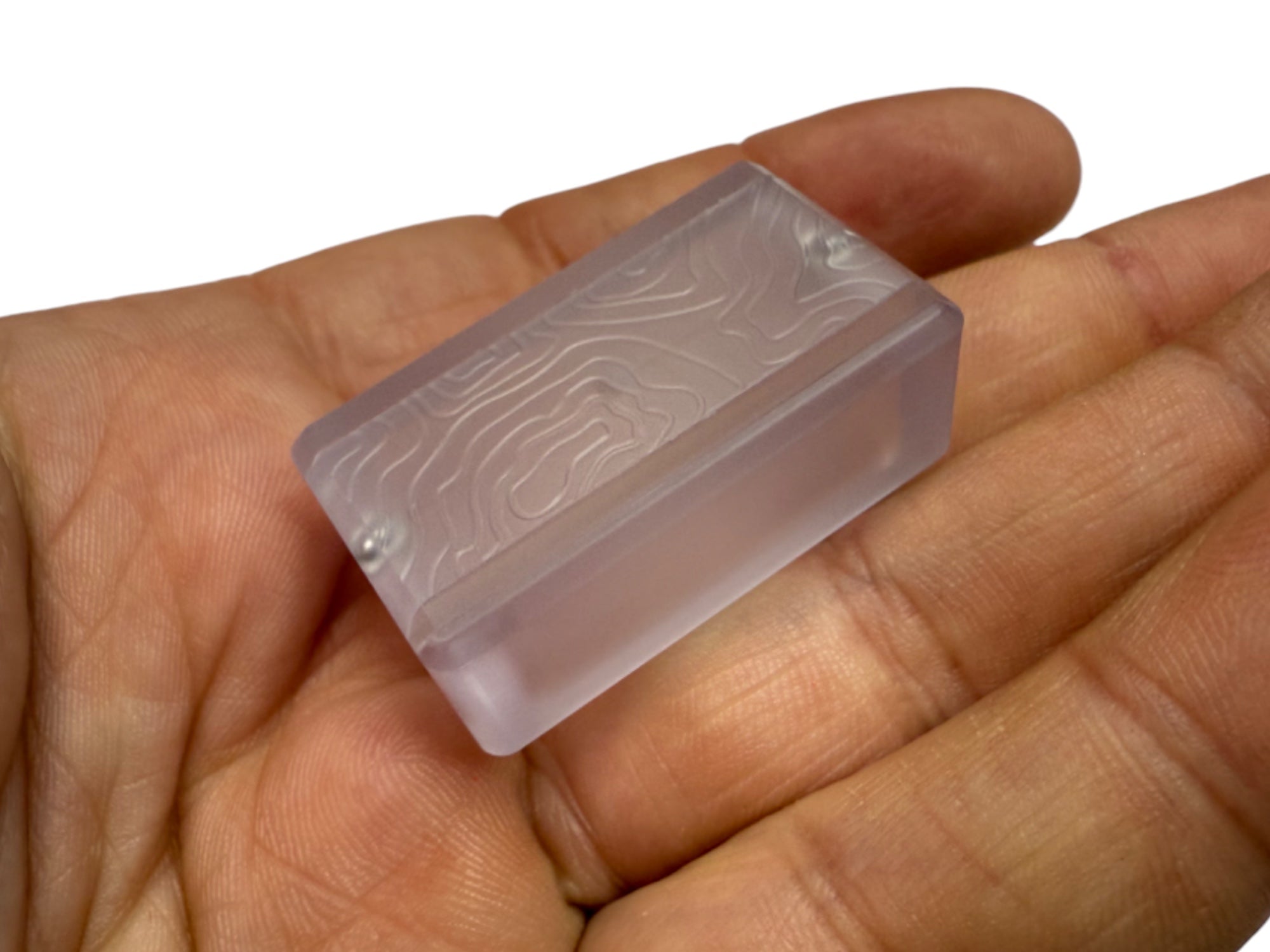 Tiny Polycarbonate Pocket Box - Gen 3 Topo + Orange Silicone Holder