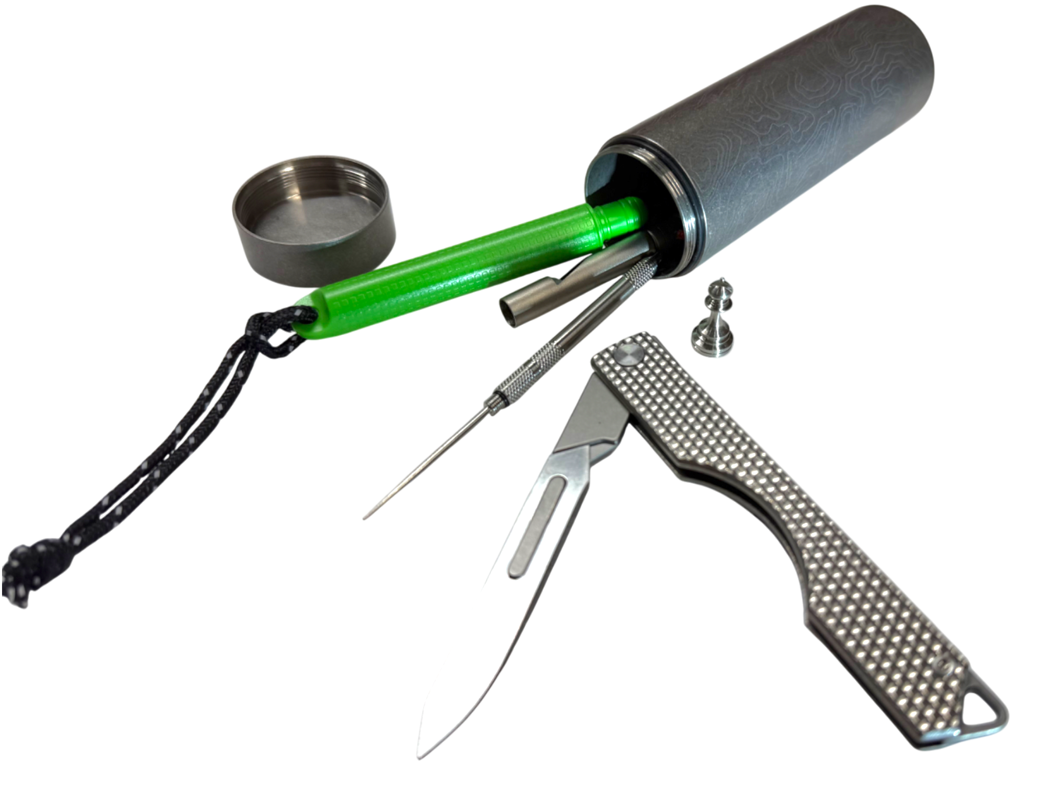 Oversized Pocket Glovebox - Titanium Topo EDC Capsule by Maratac® - Coming Soon!