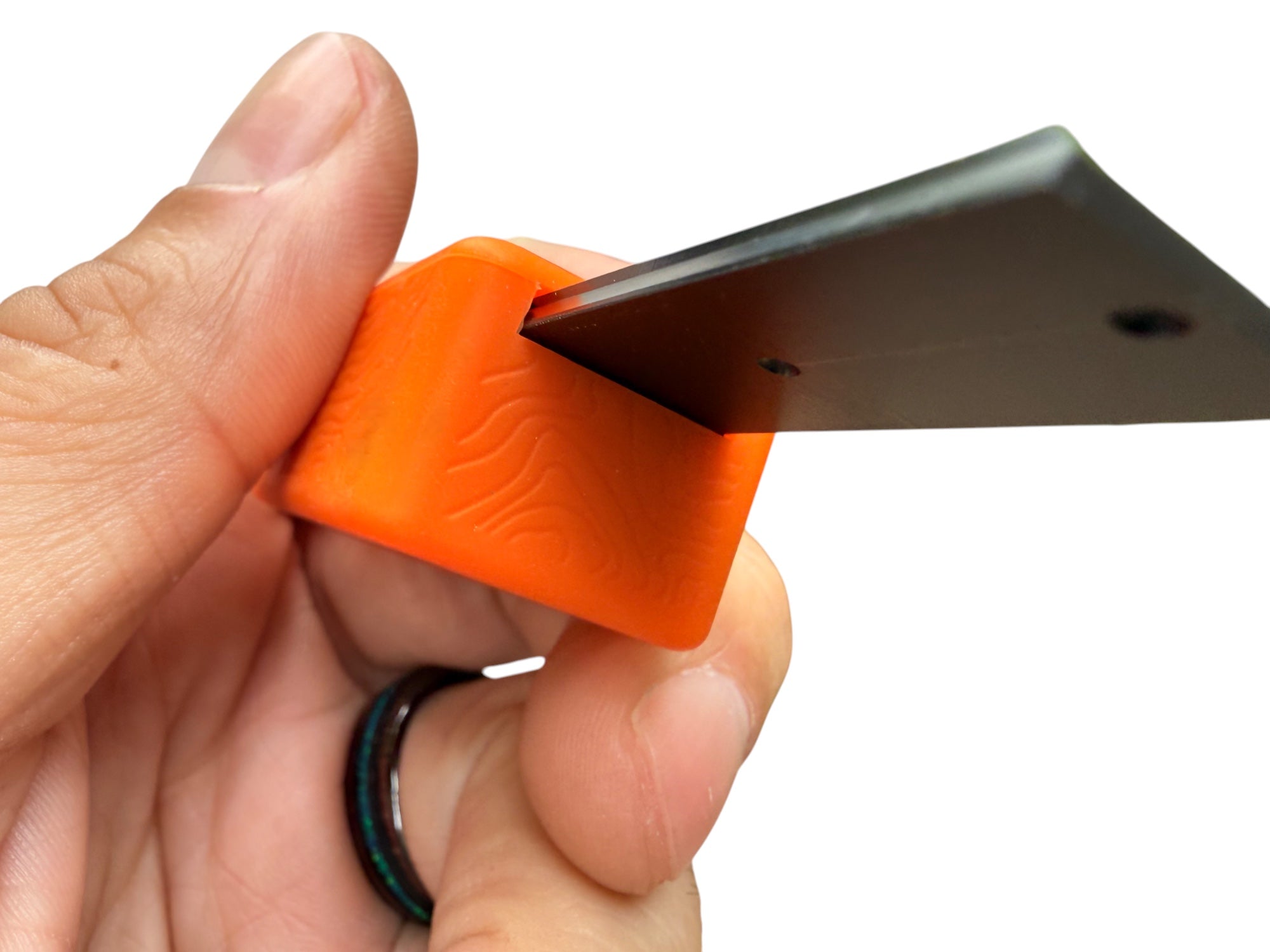 Tiny Delrin Pocket Box - ( Gen 3 ) Topo + Orange Silicone Shell
