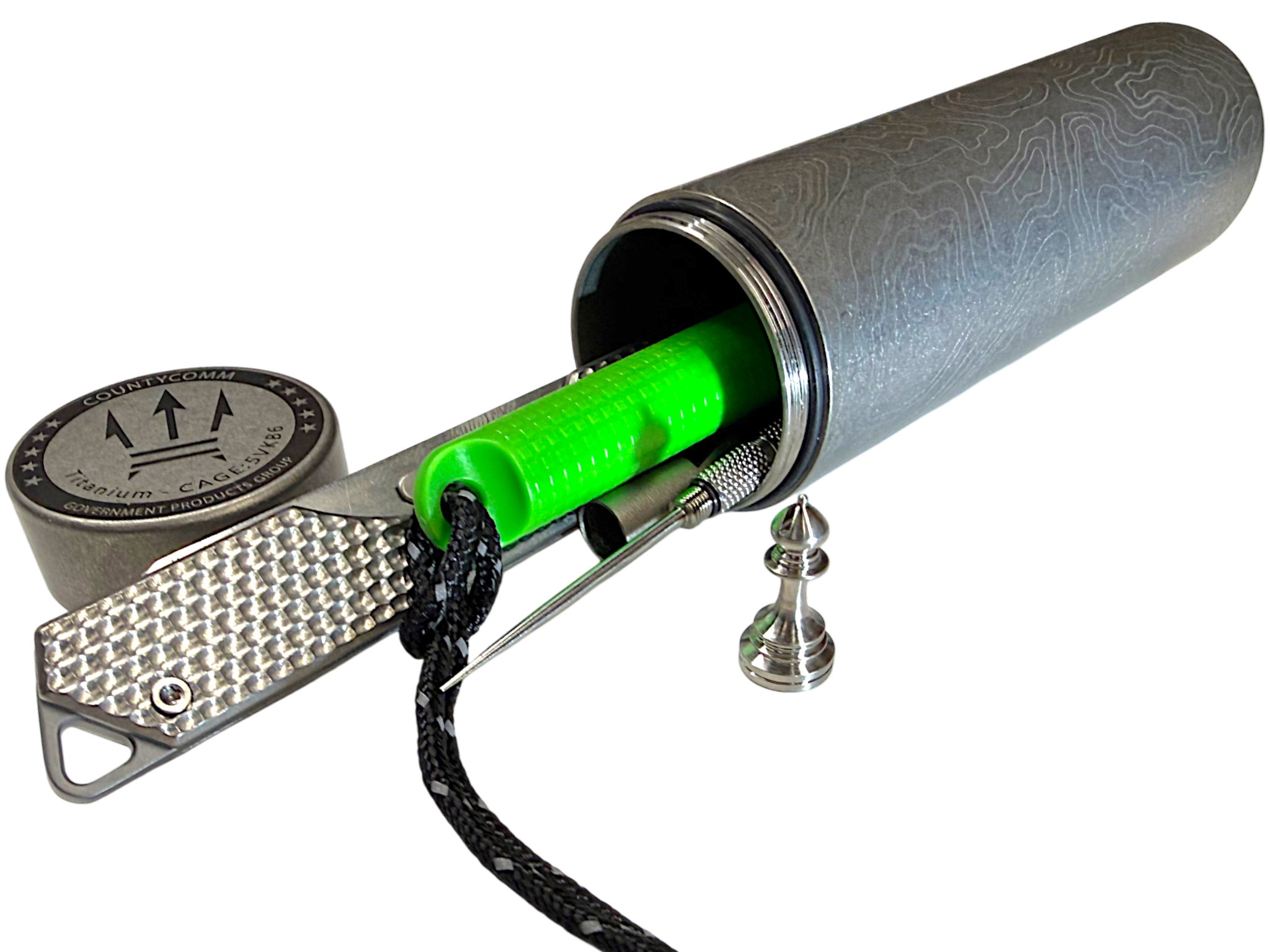 Oversized Pocket Glovebox - Titanium Topo EDC Capsule by Maratac® - Coming Soon!
