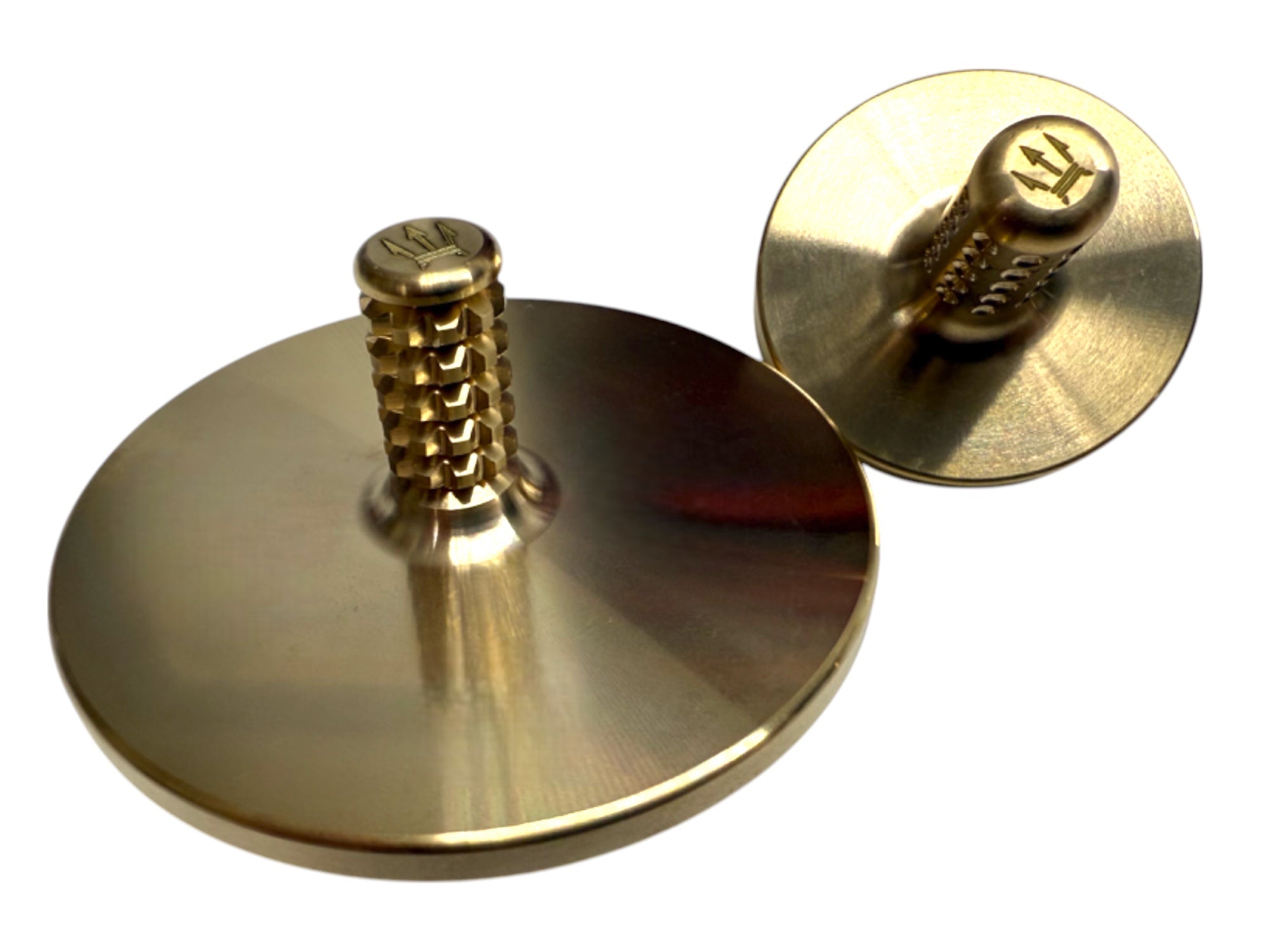 MEGA Tip Top - Tungsten / Brass - Spinning Top + Delrin Stand by Maratac®