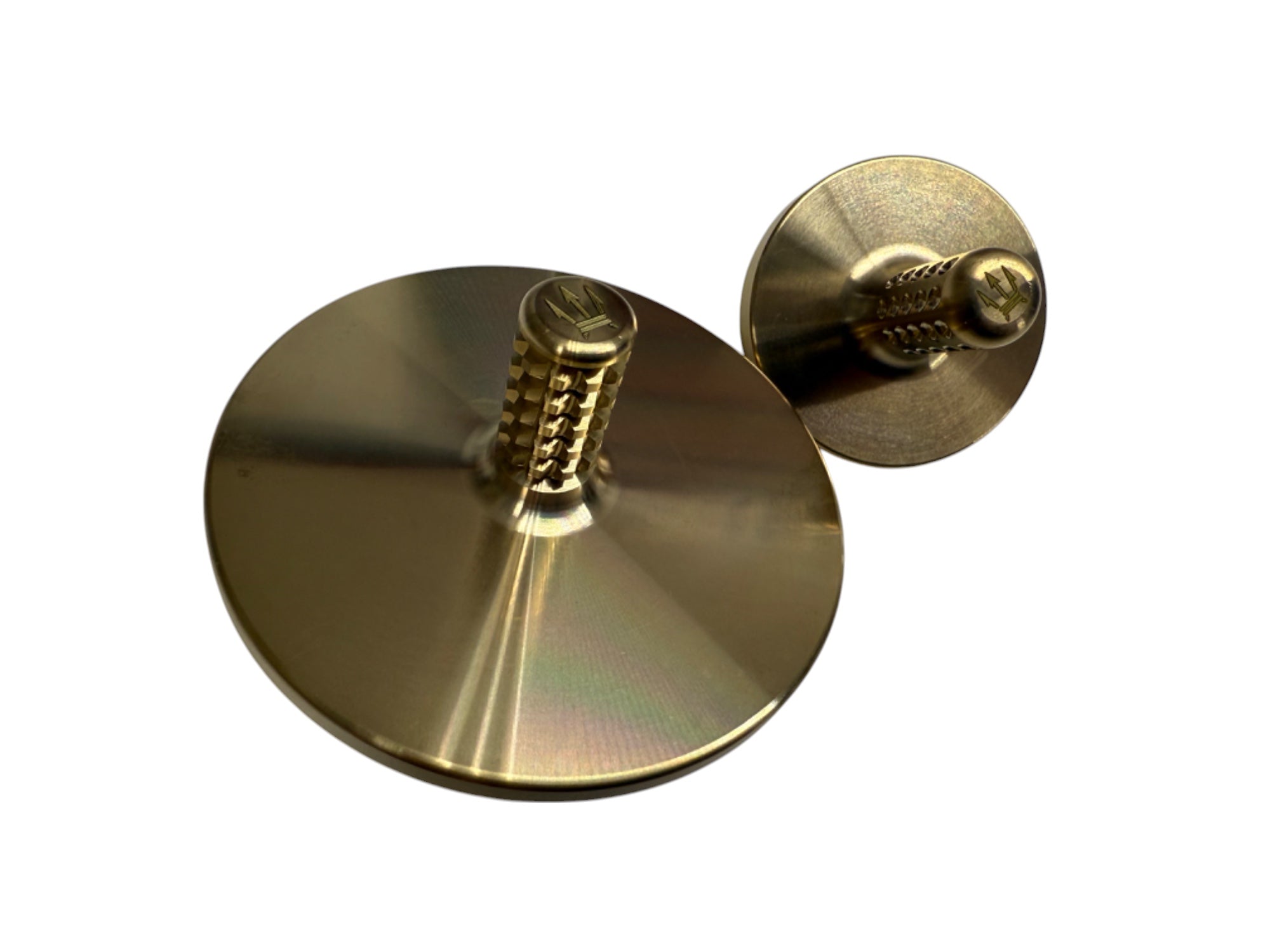 MEGA Tip Top - Tungsten / Brass - Spinning Top + Delrin Stand by Maratac®