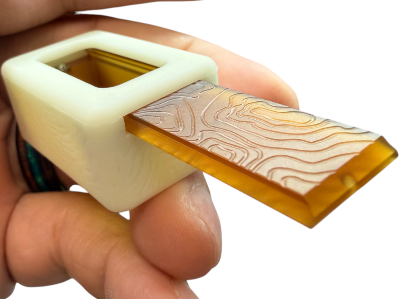 Tiny Ultem Pocket Box - Topo + Glow Silicone Holder - Gen 3