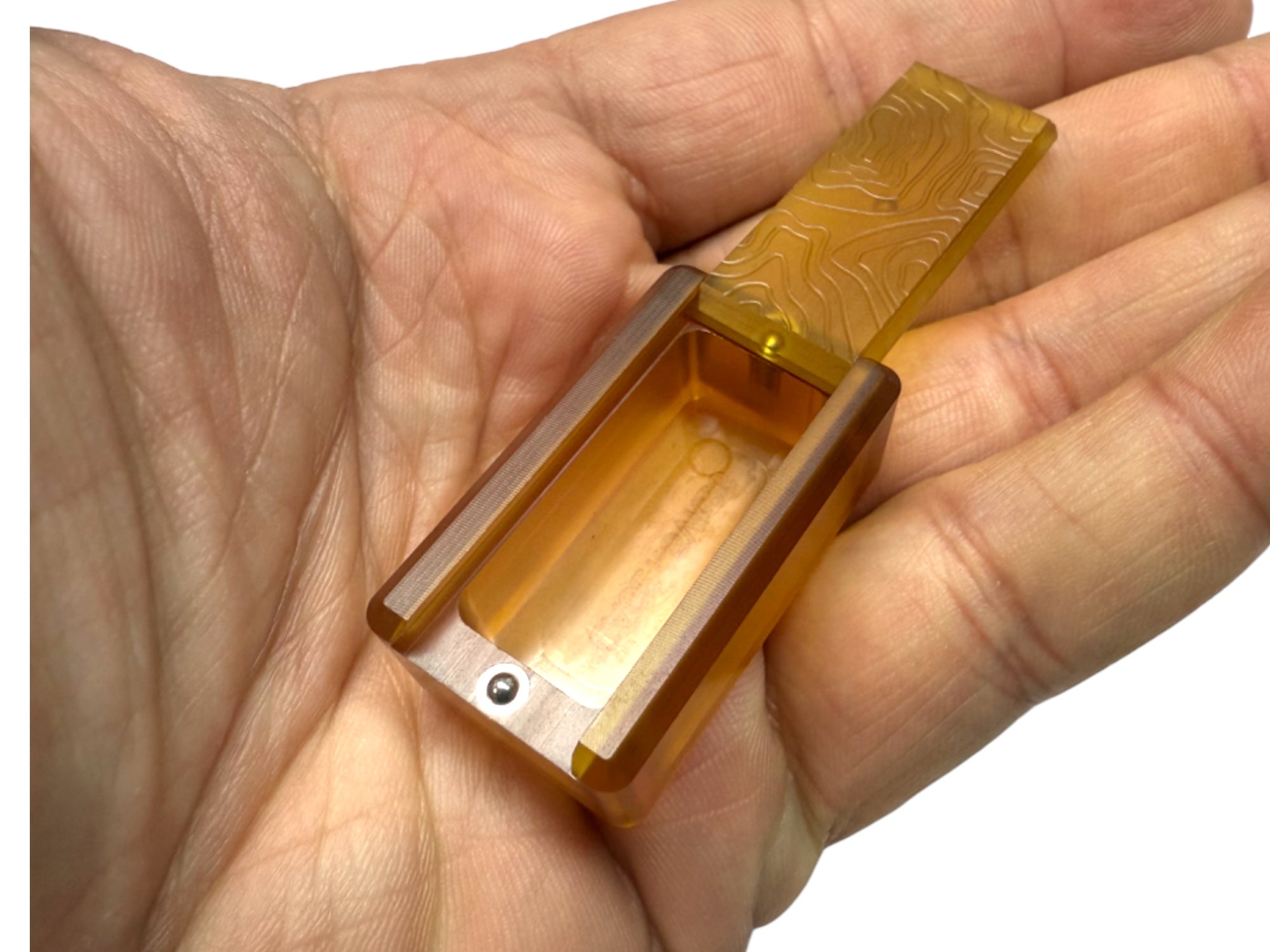 Tiny Ultem Pocket Box - Topo + Glow Silicone Holder - Gen 3