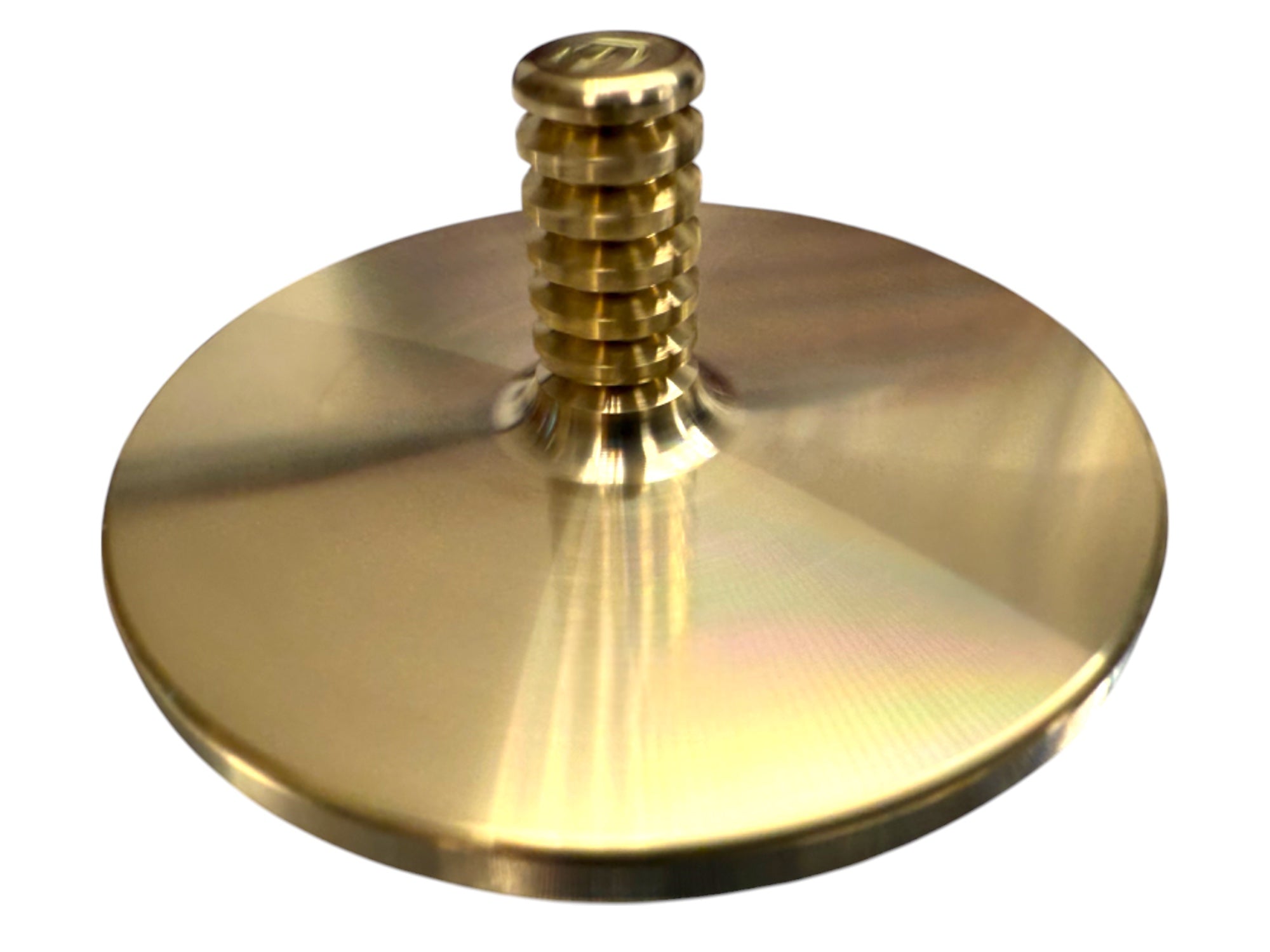 MEGA Tip Top - Tungsten / Brass - Spinning Top + Delrin Stand by Maratac®