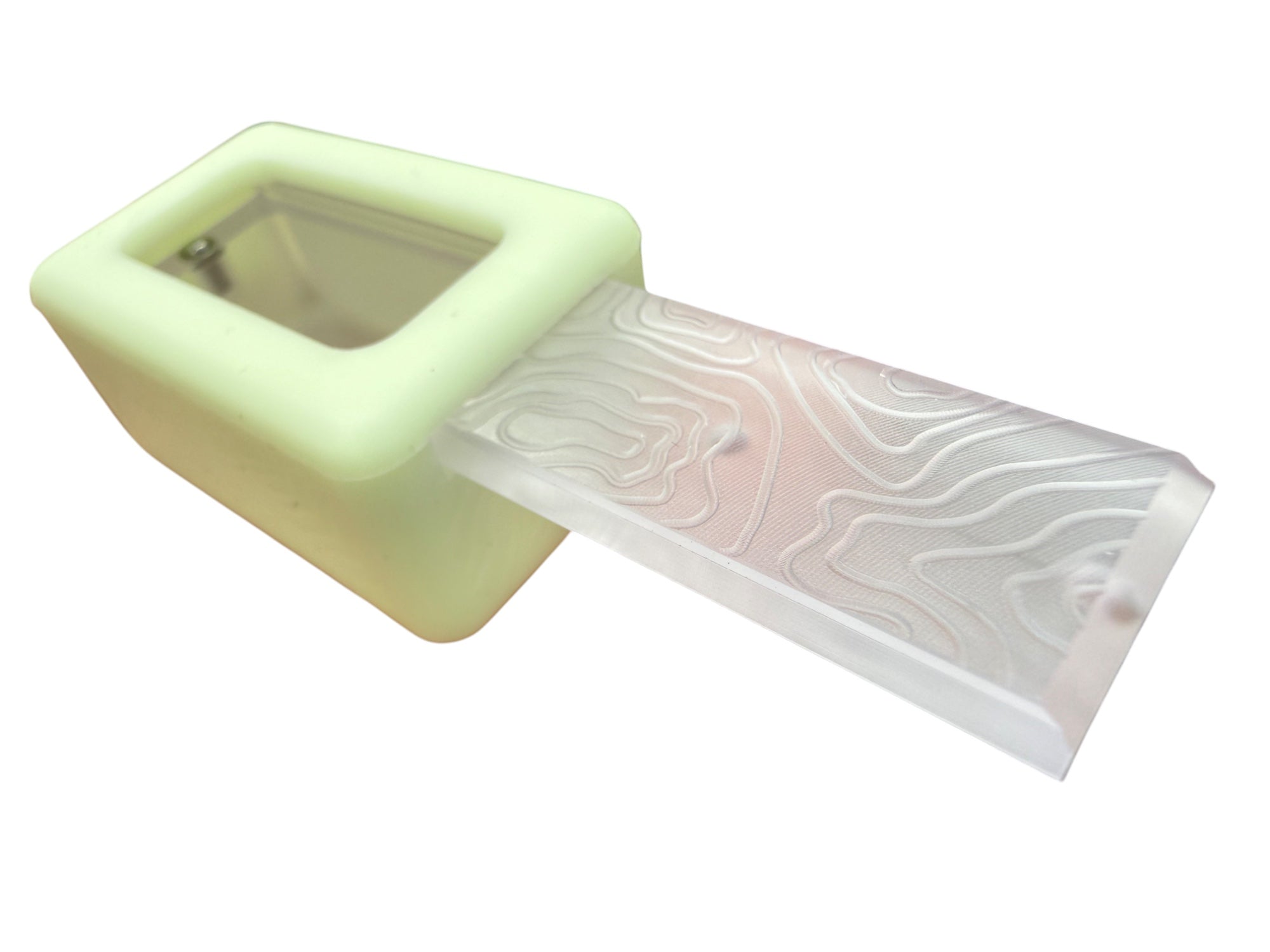 Tiny Polycarbonate Pocket Box - Topo + Glow Silicone Holder - Gen 3