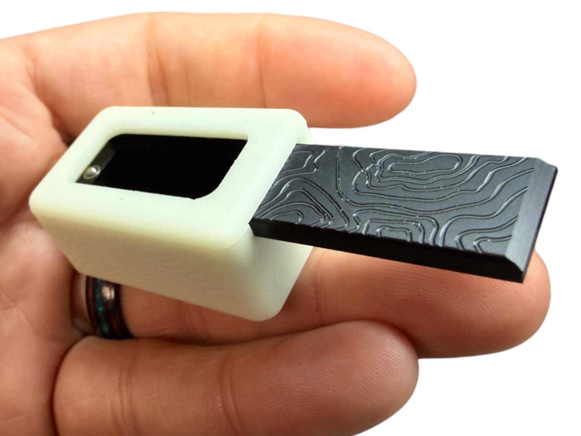 Tiny Delrin Pocket Box - ( Gen 3 ) Topo + Glow Shell