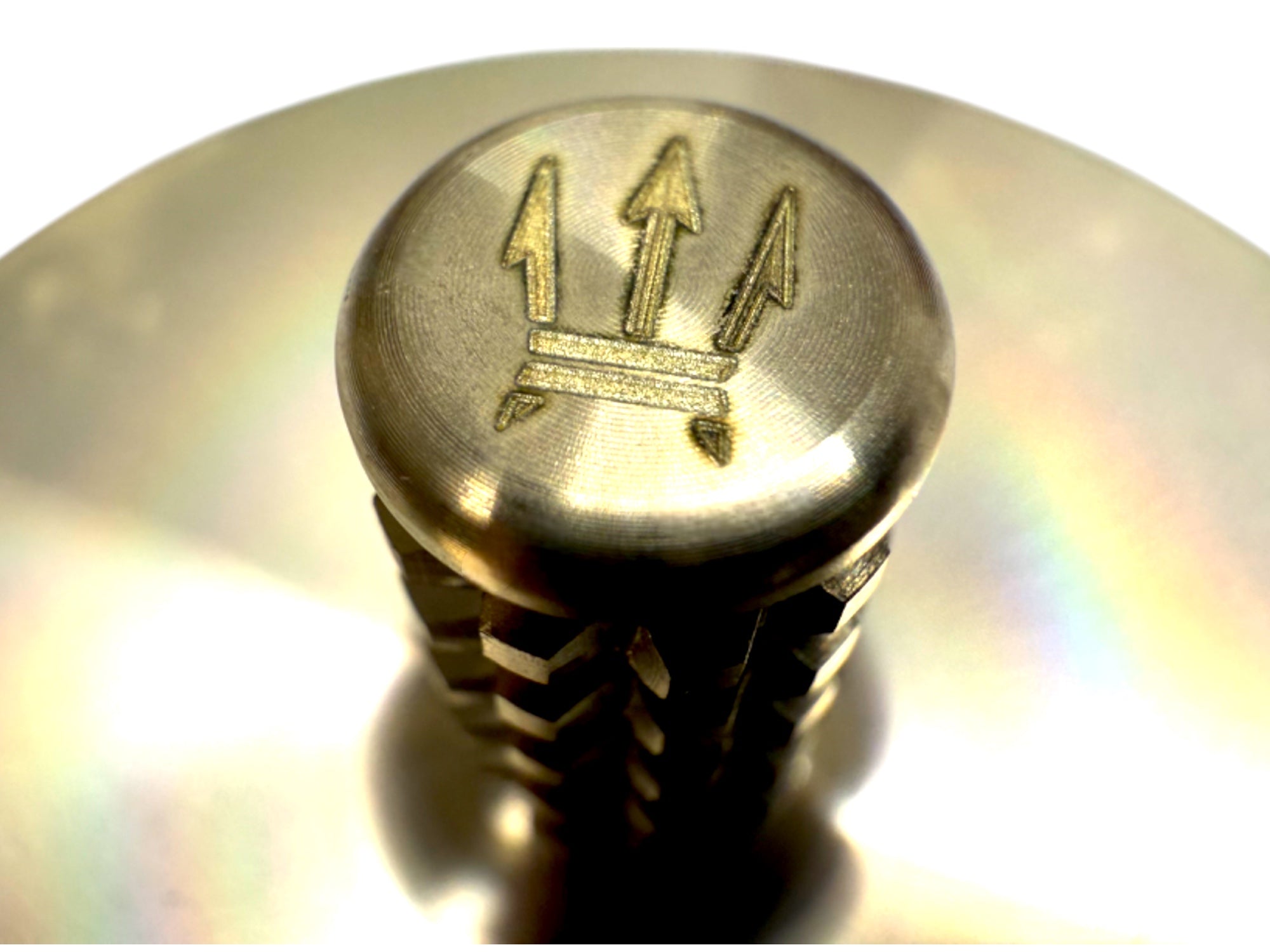 MEGA Tip Top - Tungsten / Brass - Spinning Top + Delrin Stand by Maratac®