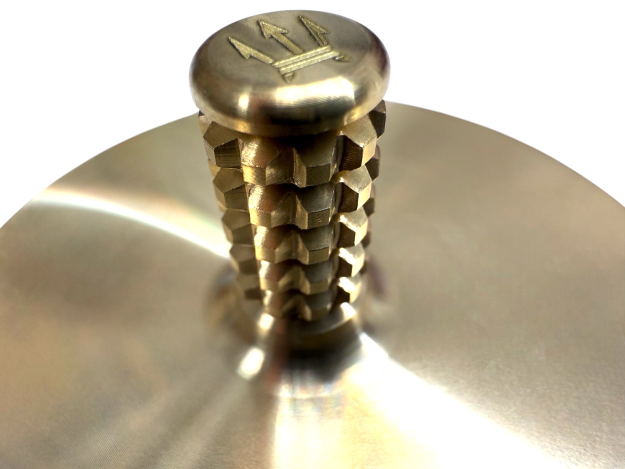 MEGA Tip Top - Tungsten / Brass - Spinning Top + Delrin Stand by Maratac®