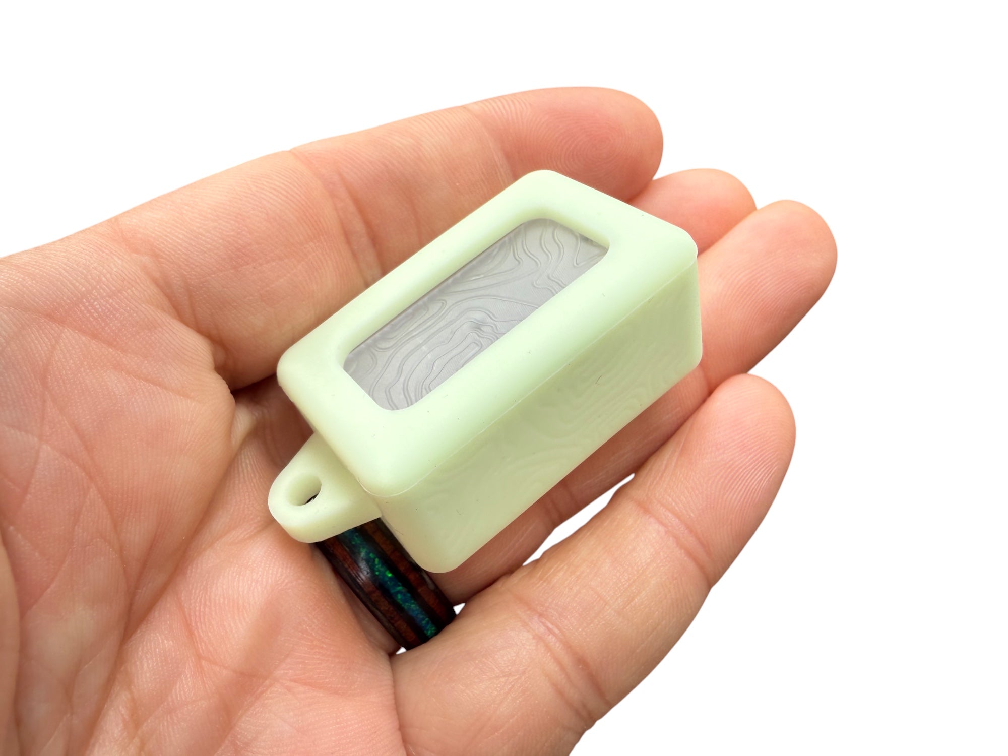 Tiny Polycarbonate Pocket Box - Topo + Glow Silicone Holder - Gen 3