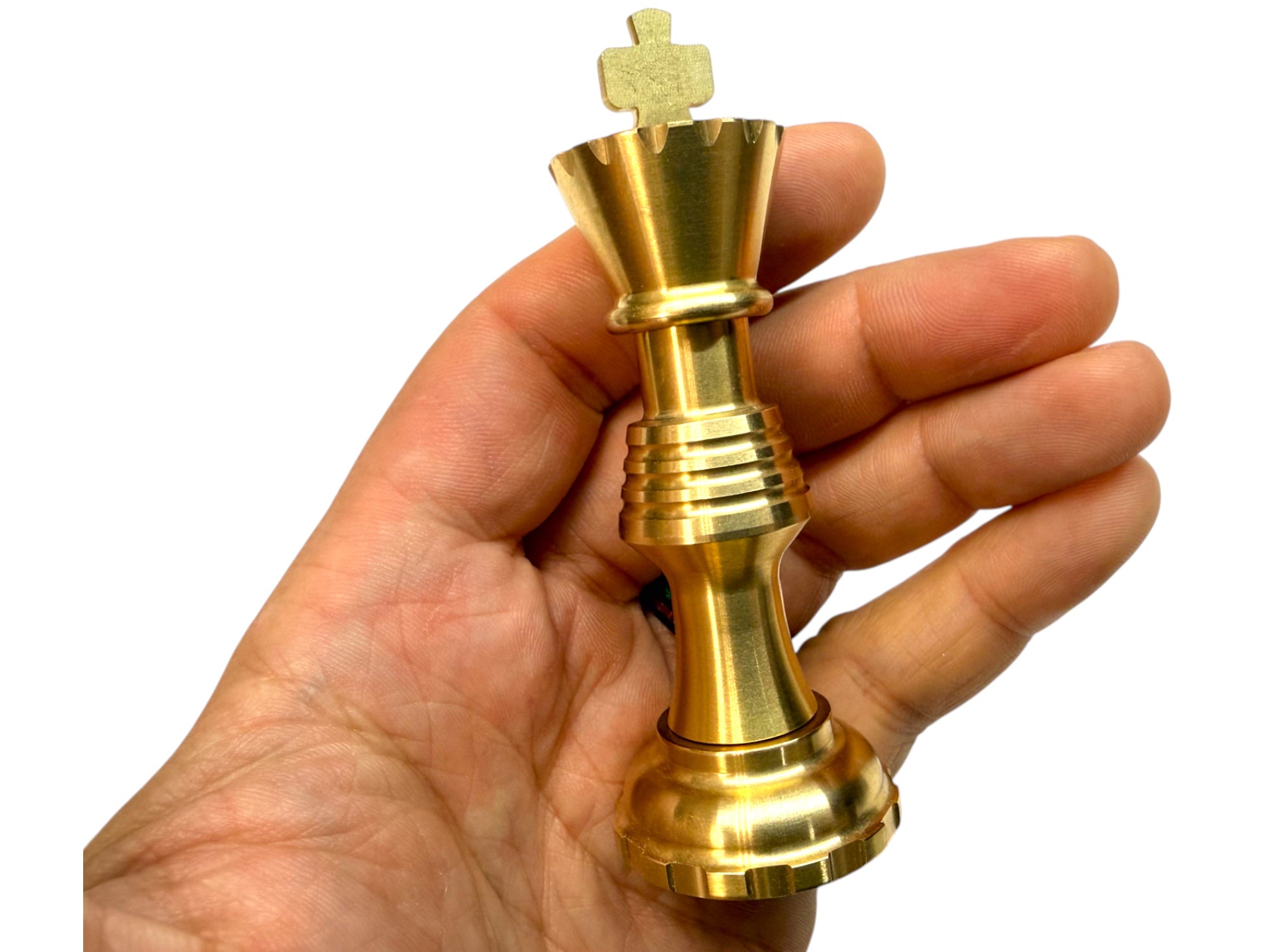 Brass King Chess Piece - Secret Capsule