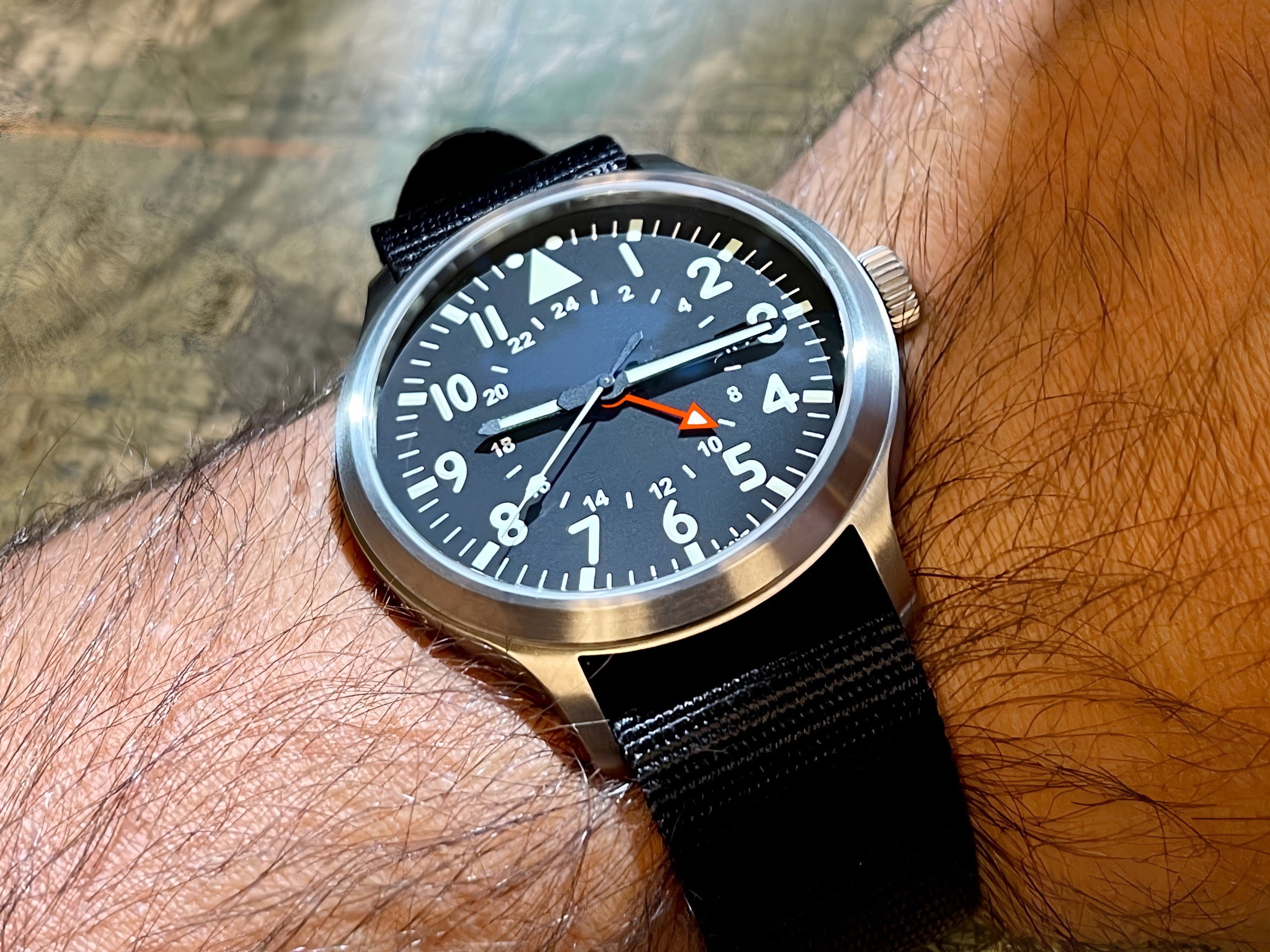 44mm Large Titanium GMT Watch by Maratac® + Date Window - Gen 2
