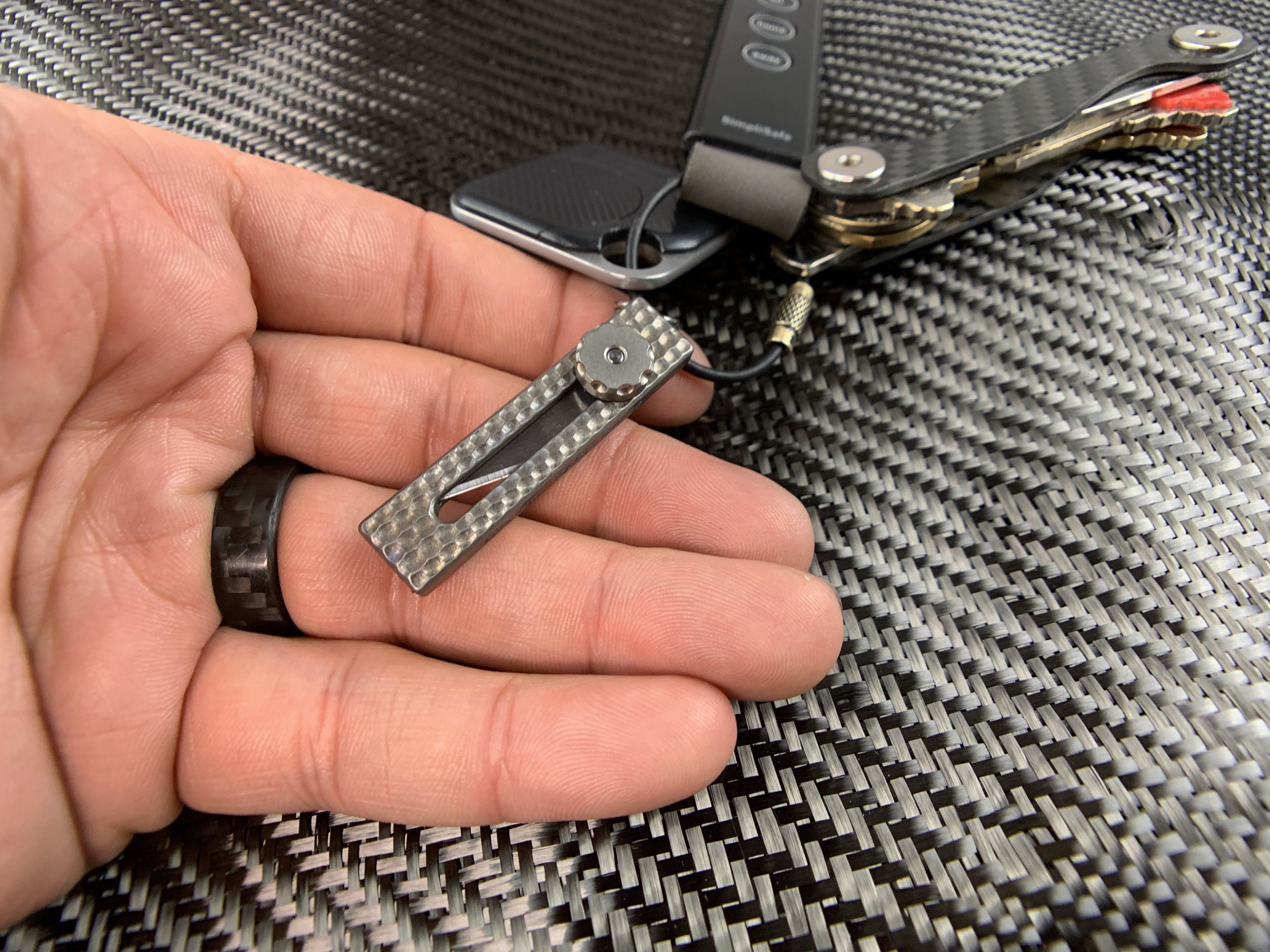 Slide Lock Titanium Craft Knife + Spare Blades + Blade Cap Rev ( 2.0 ) - CountyComm