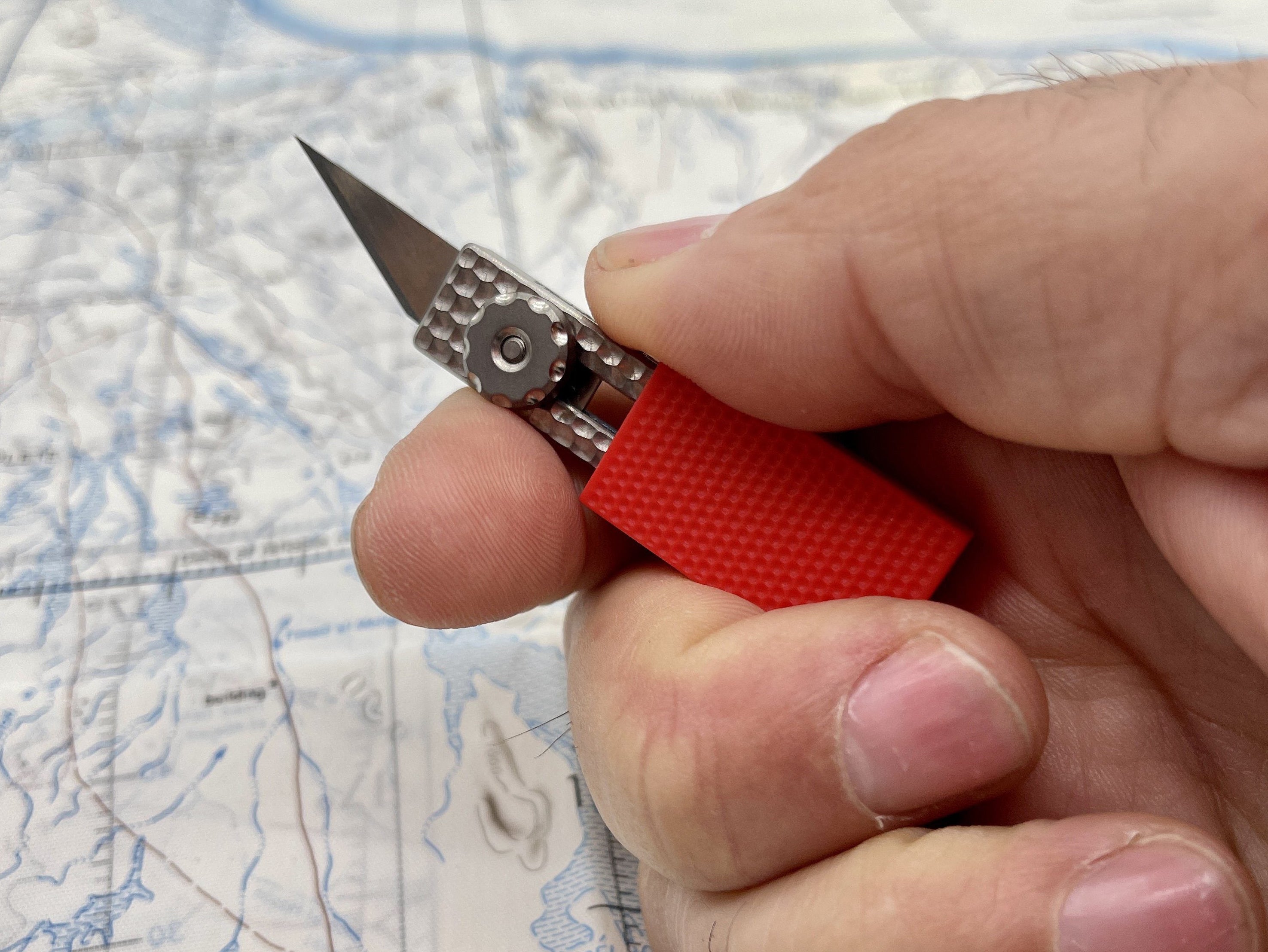 Slide Lock Titanium Craft Knife + Spare Blades + Blade Cap Rev ( 2.0 ) - CountyComm