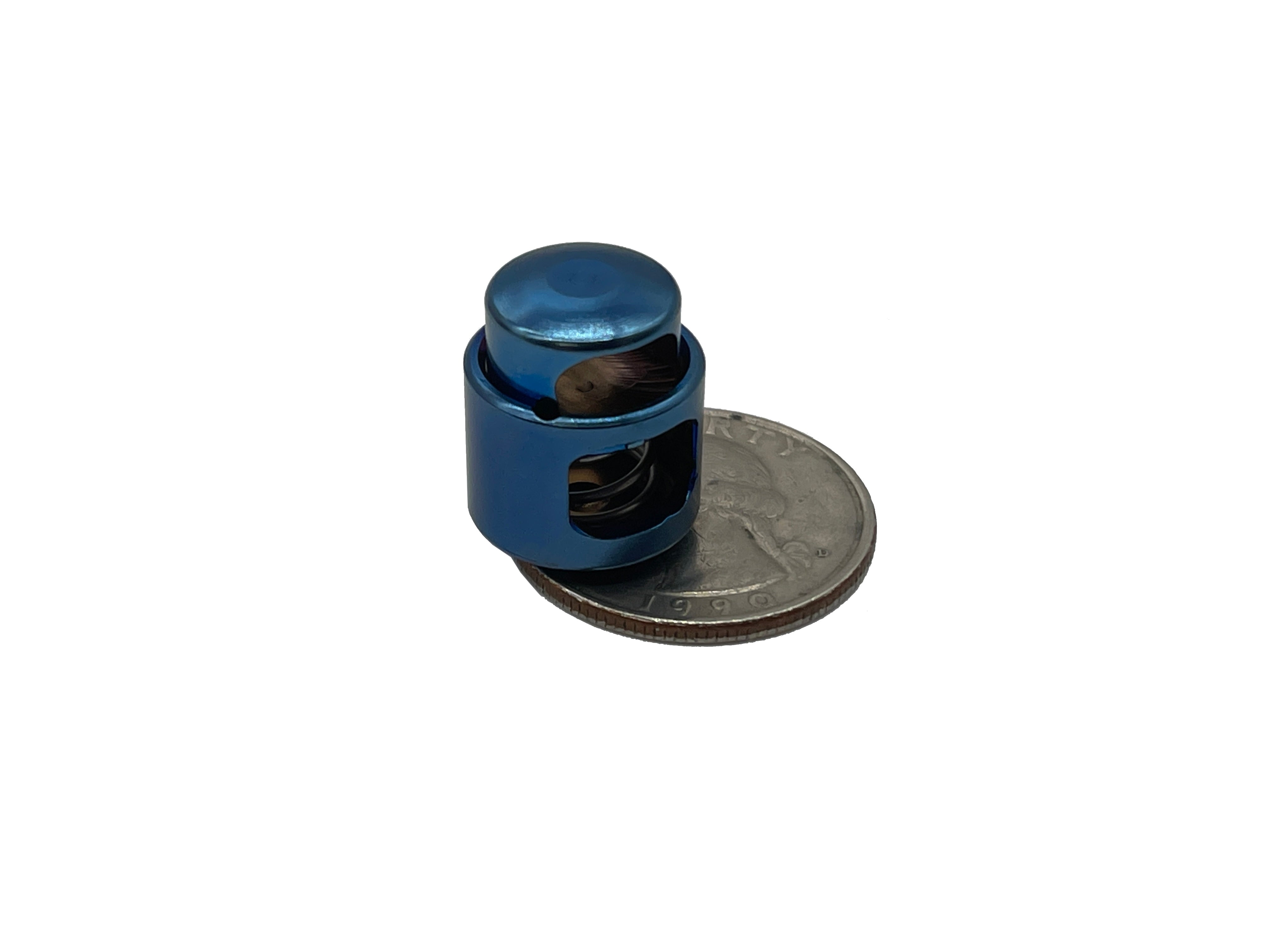 Titanium Double Cord Lock -  Blue Anodized - Coming Soon!