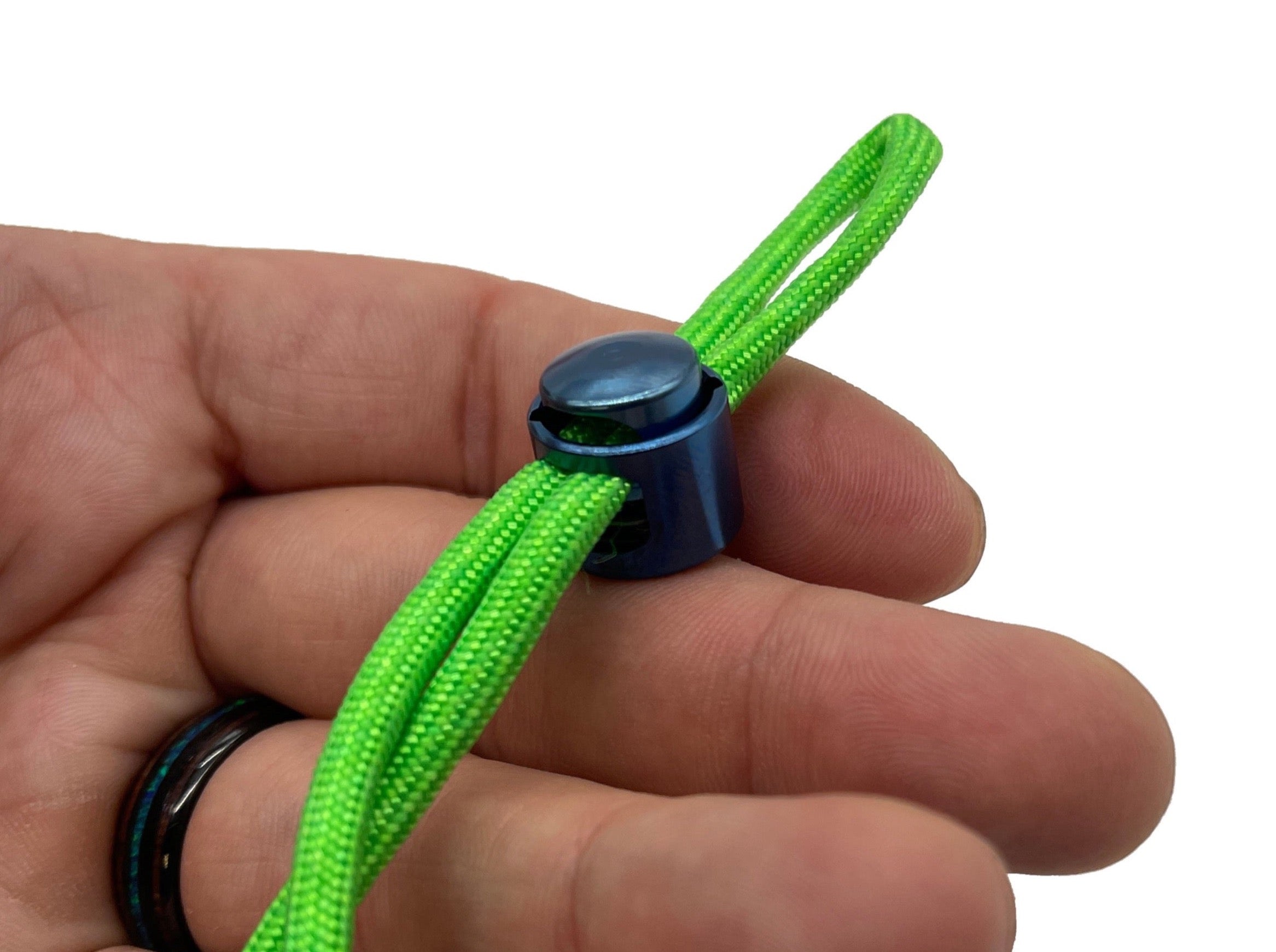 Titanium Double Cord Lock -  Blue Anodized - Coming Soon!