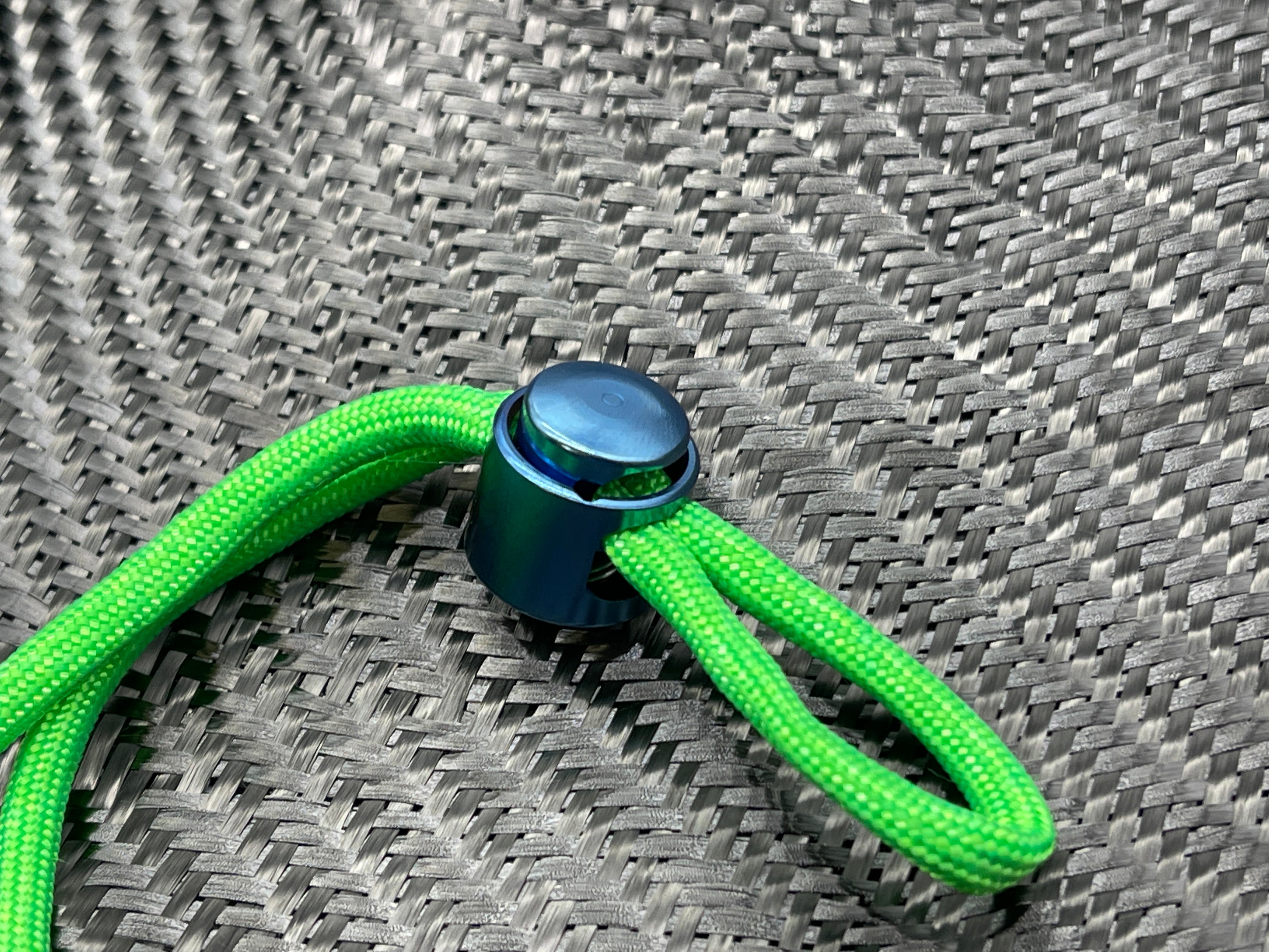 Titanium Double Cord Lock -  Blue Anodized - Coming Soon!