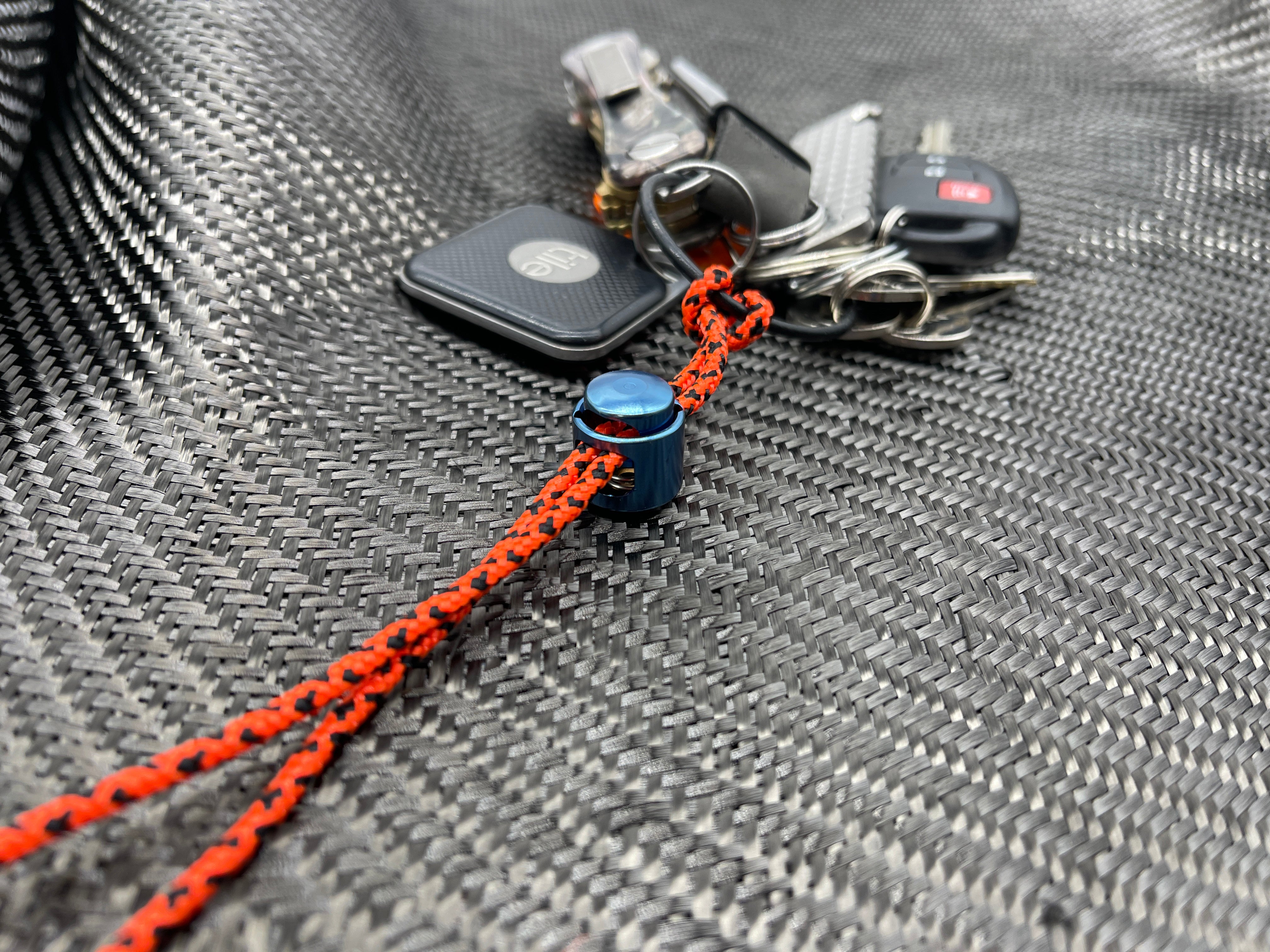 Titanium Double Cord Lock -  Blue Anodized - Coming Soon!